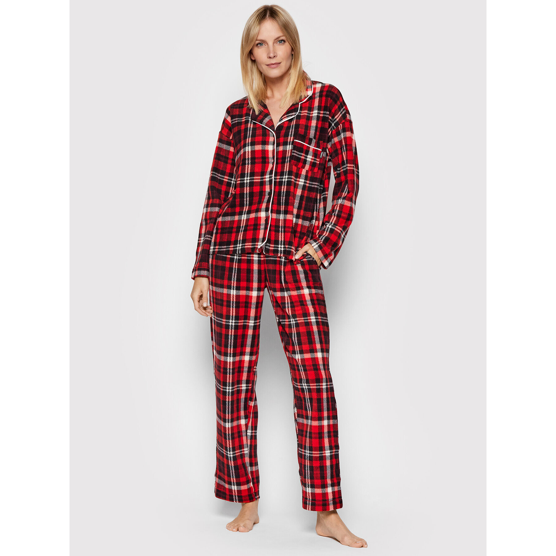 DKNY Пижама YI2822497F Червен Regular Fit - Pepit.bg