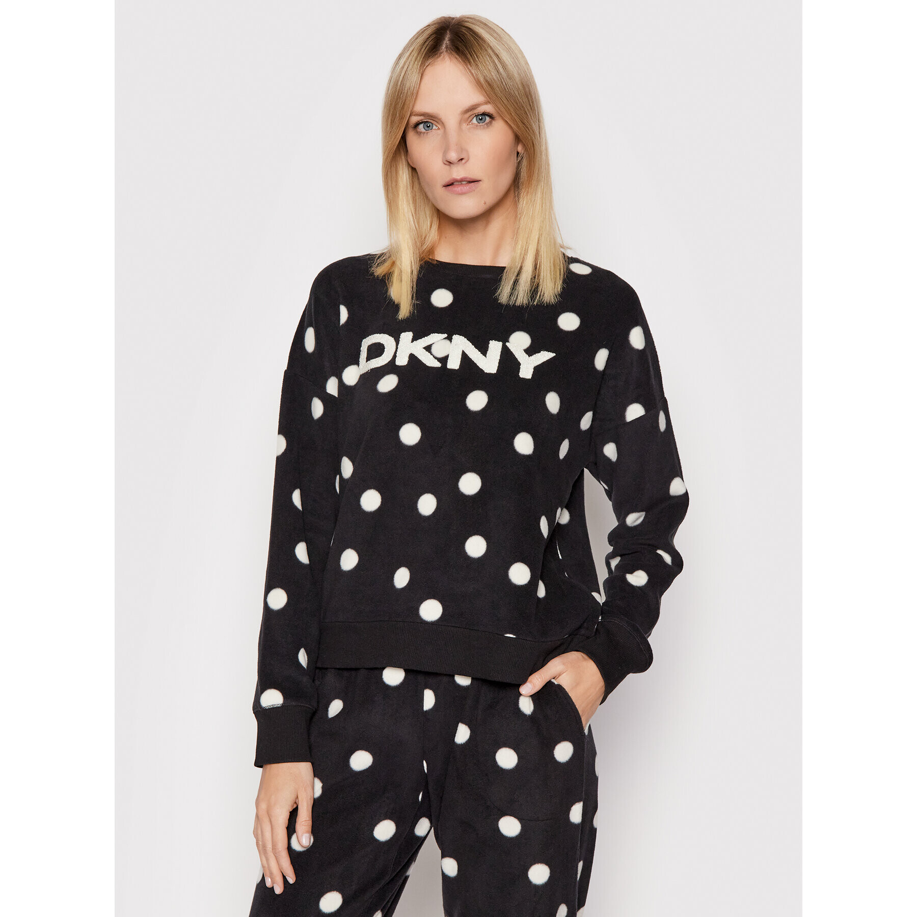 DKNY Пижама YI2922497F Черен Regular Fit - Pepit.bg