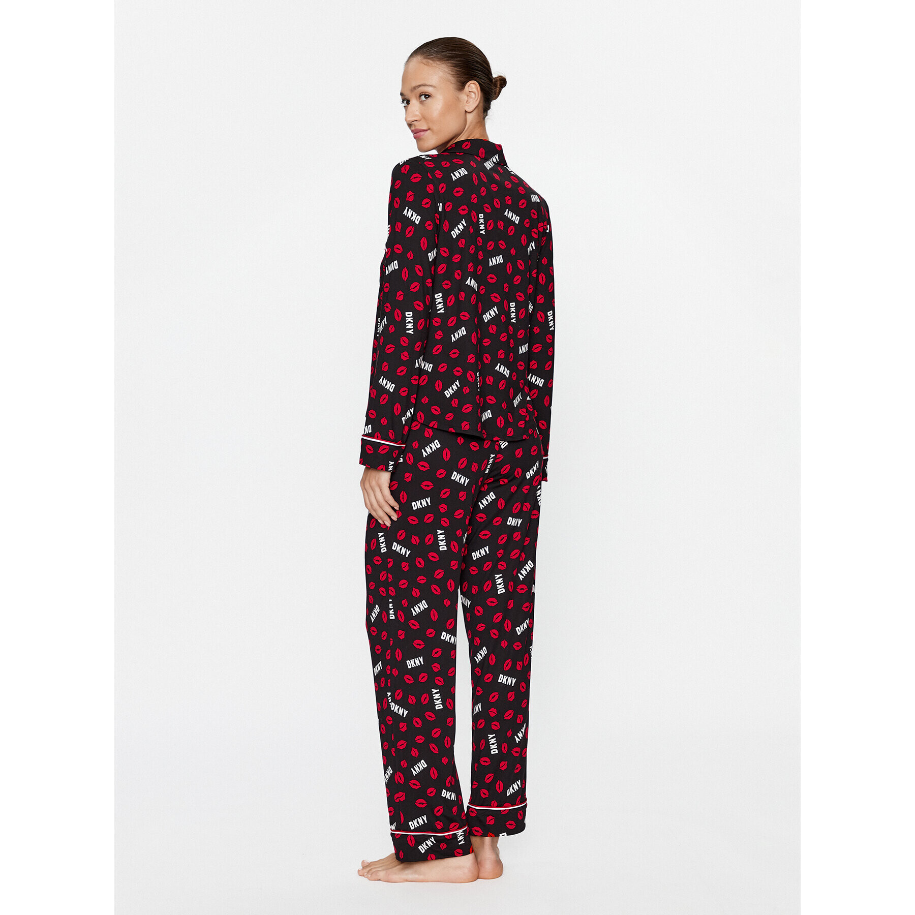 DKNY Пижама YI2922684F Черен Regular Fit - Pepit.bg