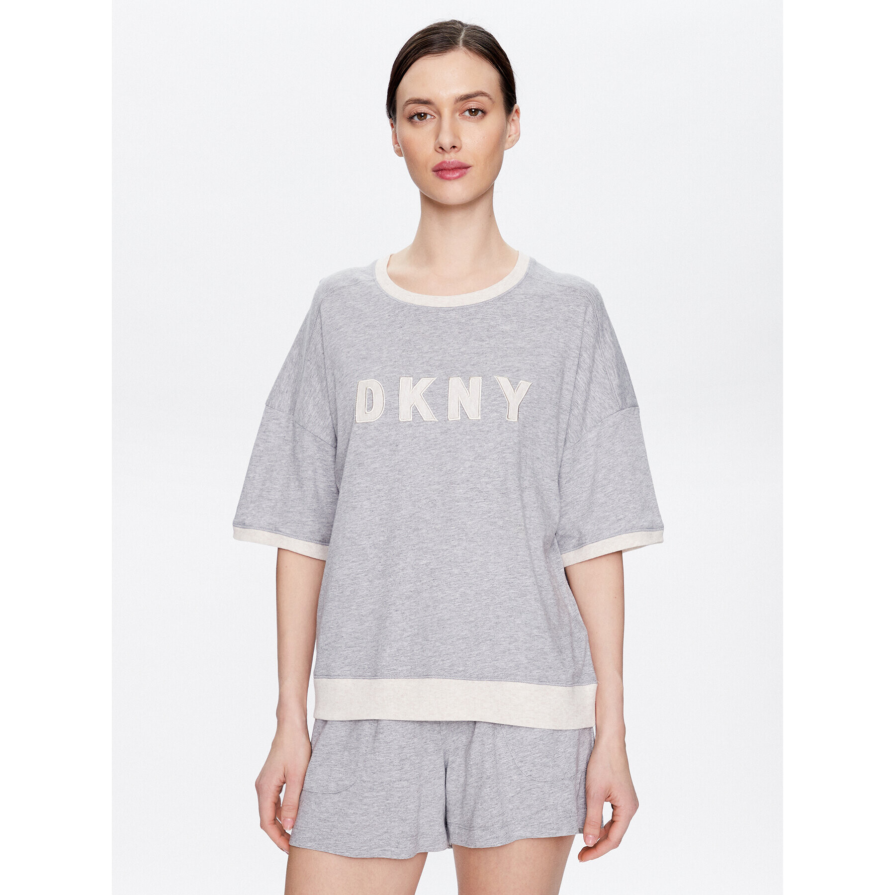 DKNY Пижама YI3919259 Сив Regular Fit - Pepit.bg