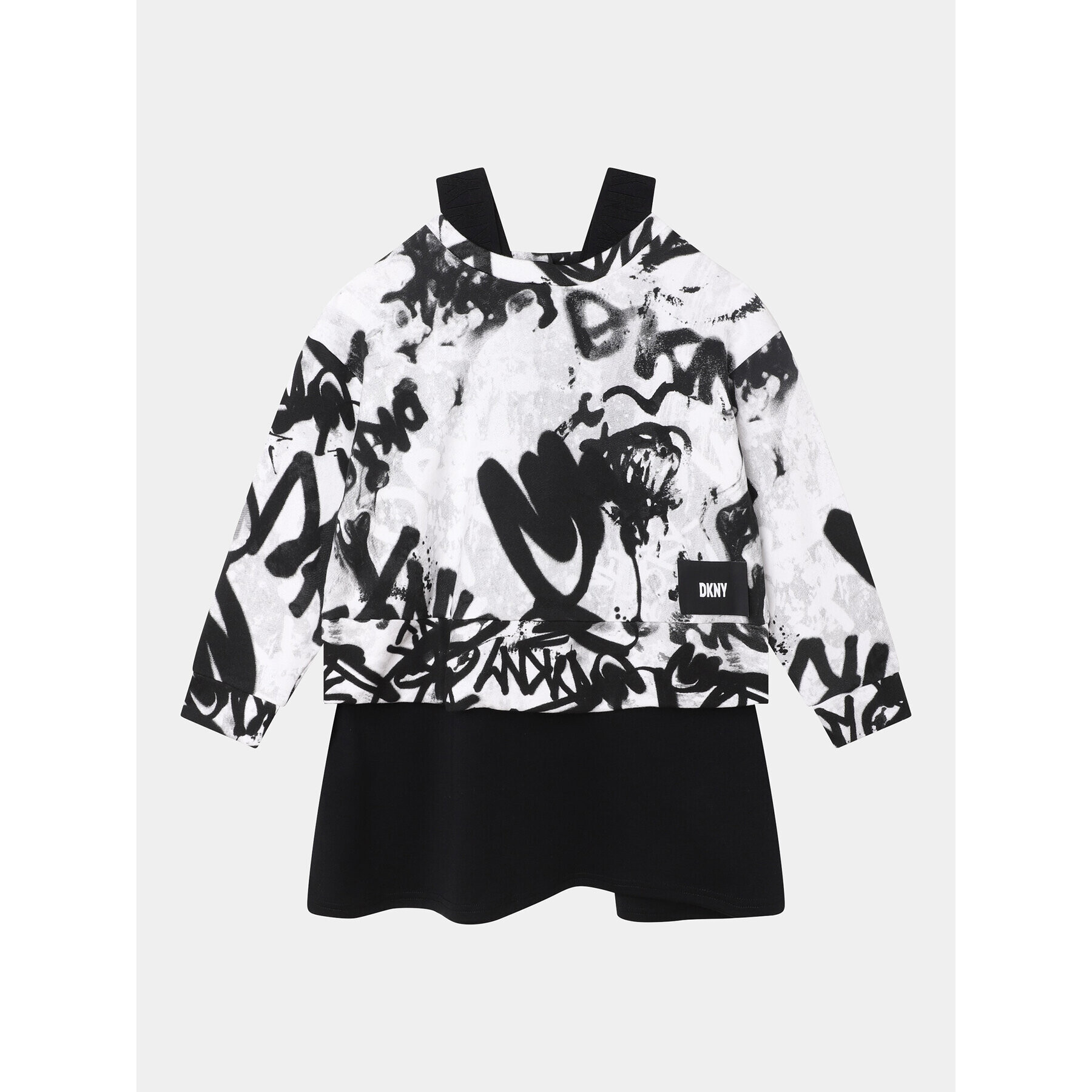 DKNY Плетена рокля D32888 S Черен Regular Fit - Pepit.bg
