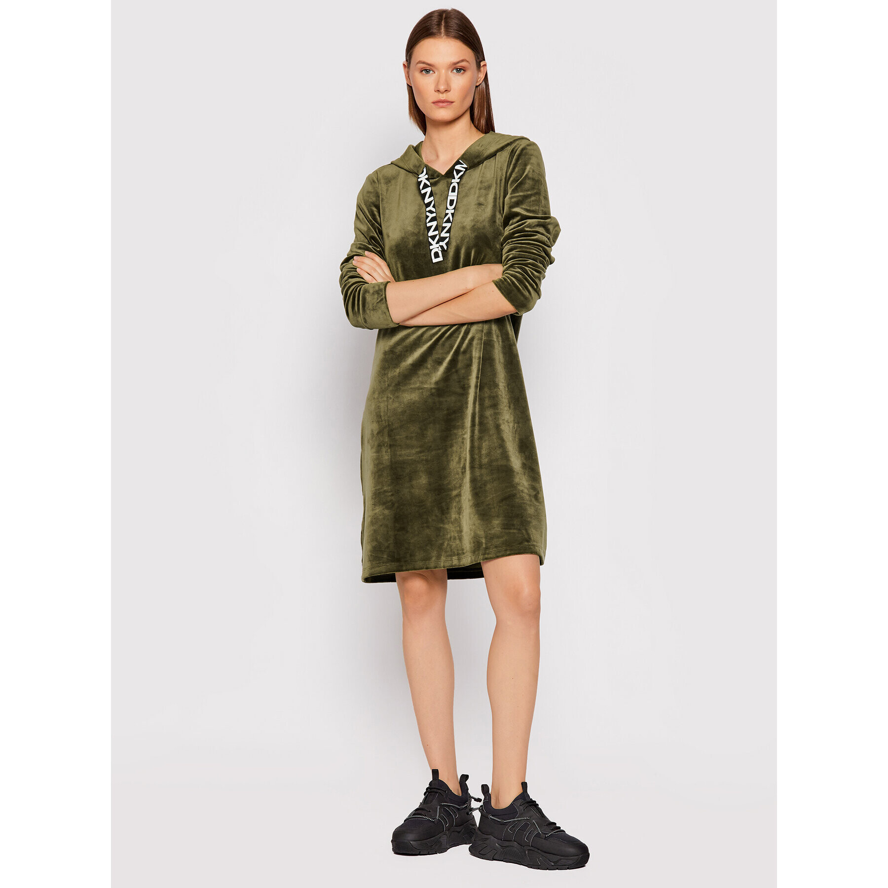 DKNY Плетена рокля DD1GN21G Зелен Regular Fit - Pepit.bg