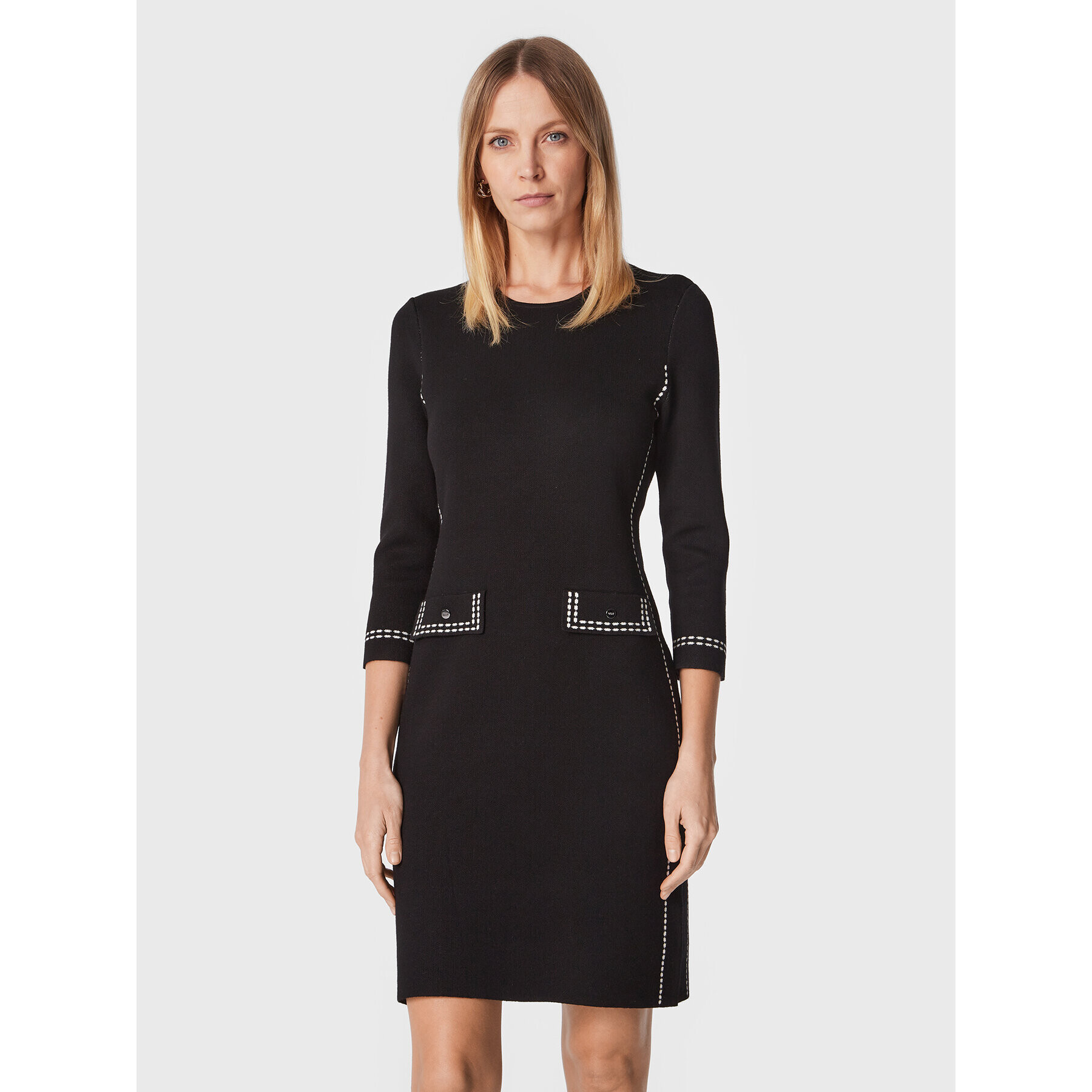 DKNY Плетена рокля DD2GN908 Черен Regular Fit - Pepit.bg