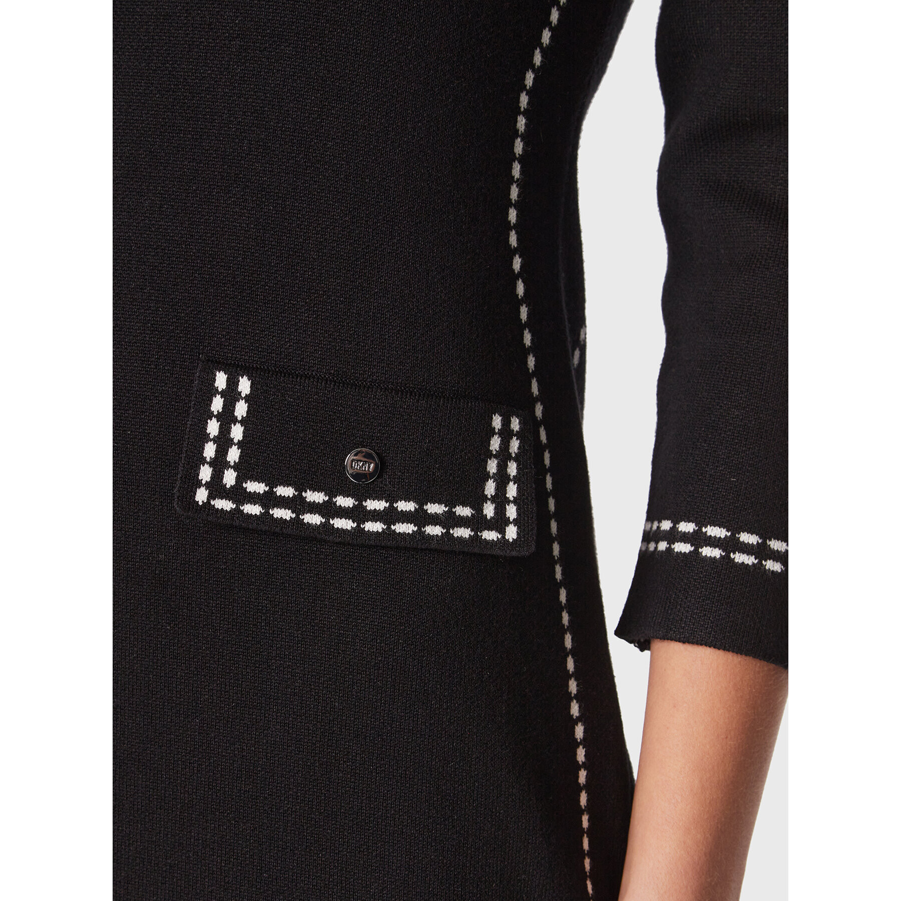 DKNY Плетена рокля DD2GN908 Черен Regular Fit - Pepit.bg
