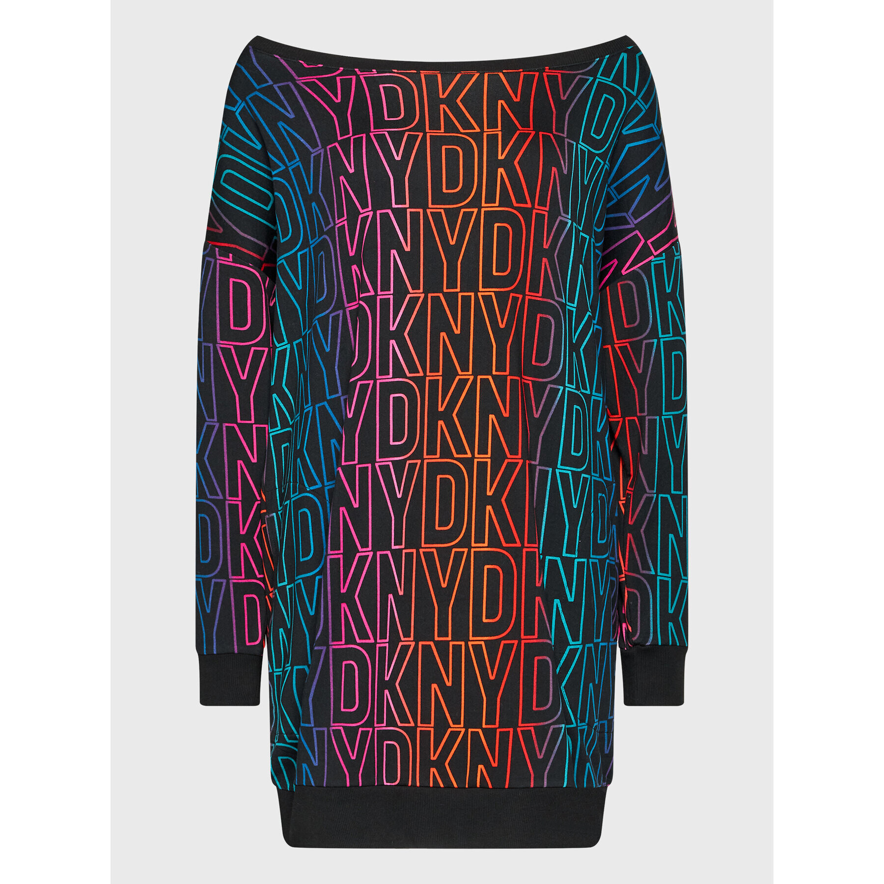 DKNY Плетена рокля YI2322601 Черен Relaxed Fit - Pepit.bg