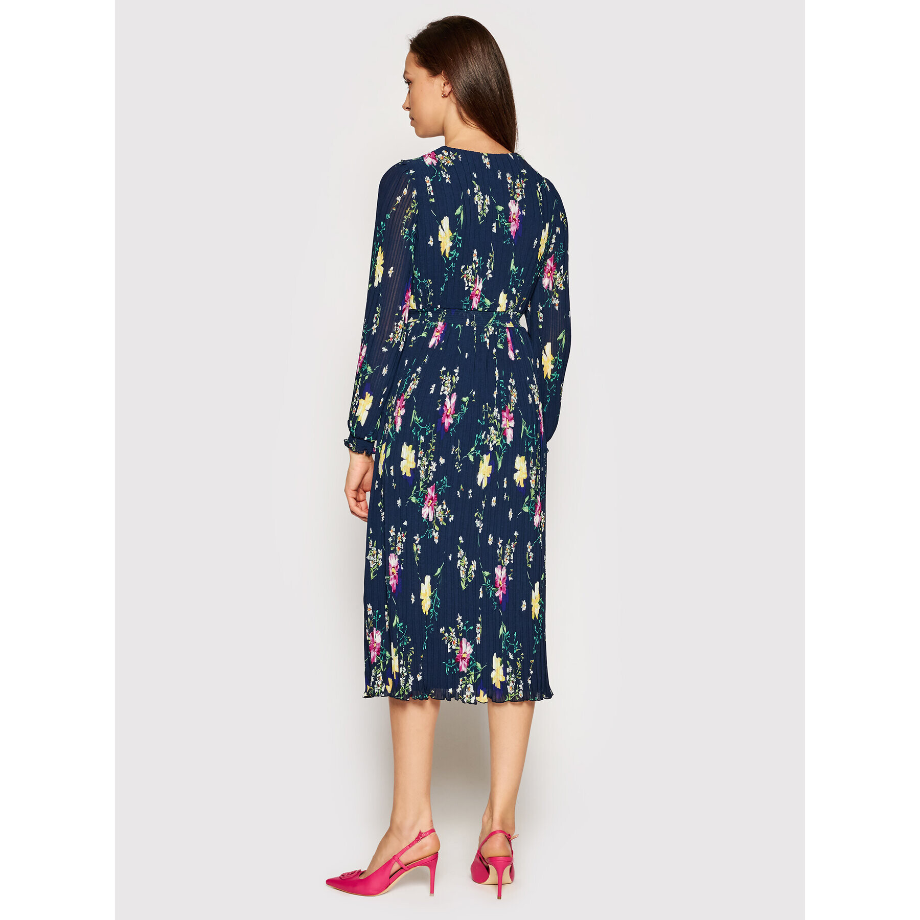DKNY Плетена рокля DD1A7144 Тъмносин Regular Fit - Pepit.bg