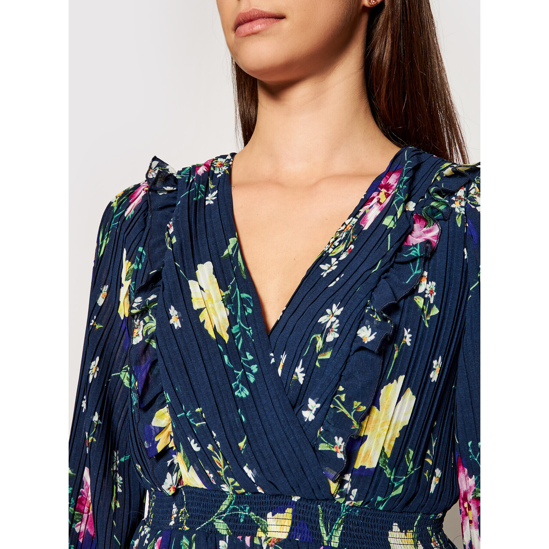 DKNY Плетена рокля DD1A7144 Тъмносин Regular Fit - Pepit.bg