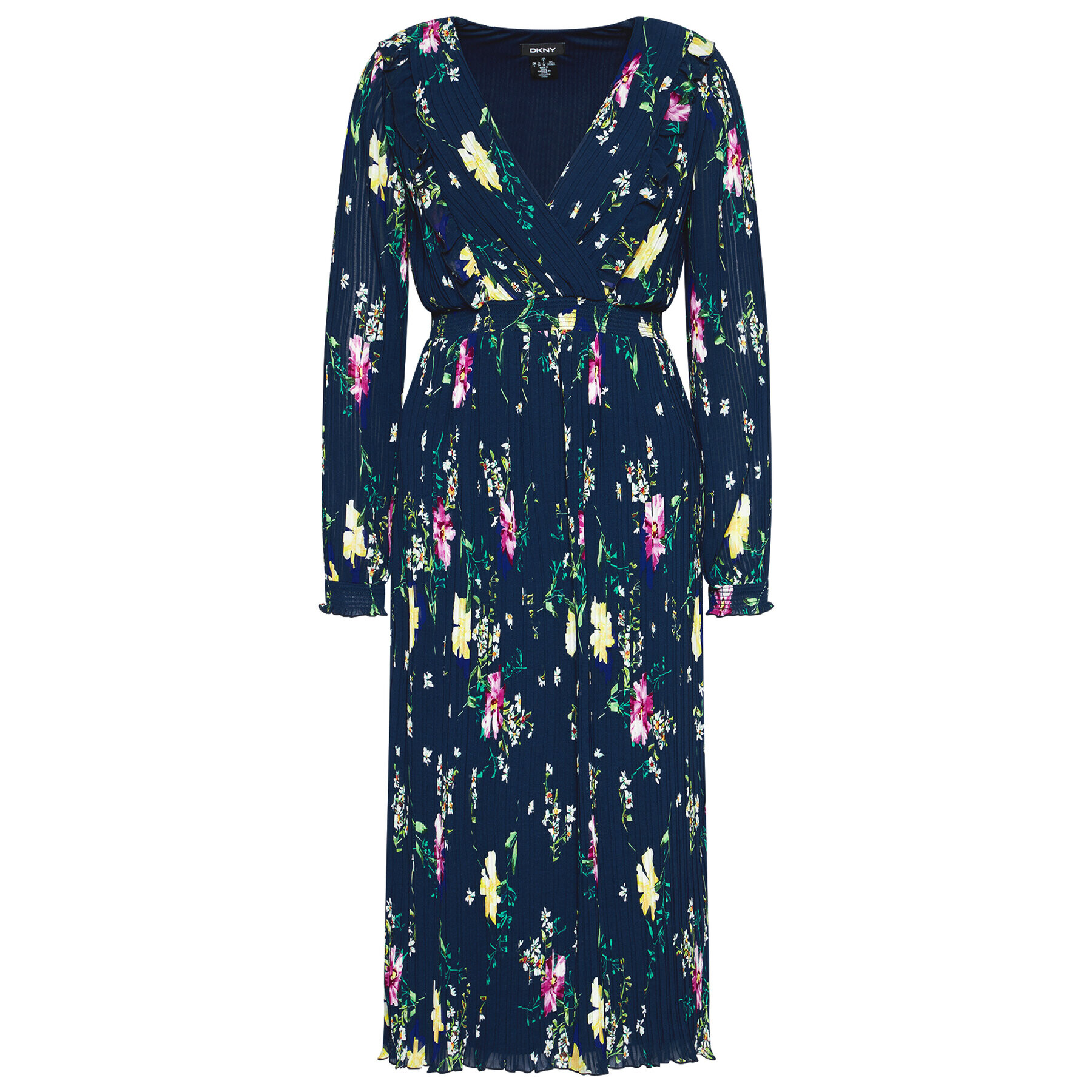 DKNY Плетена рокля DD1A7144 Тъмносин Regular Fit - Pepit.bg