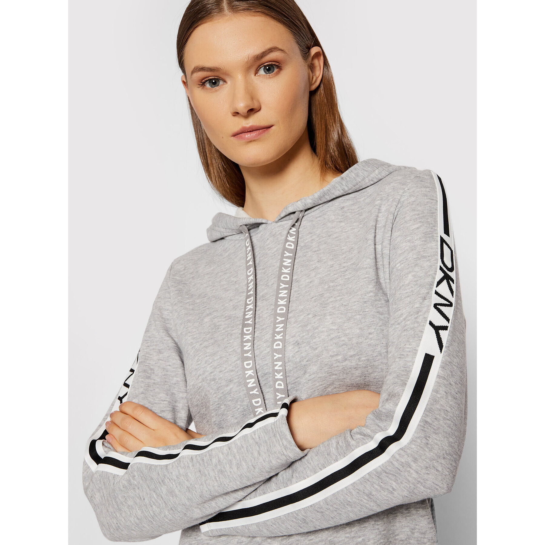 DKNY Плетена рокля DD1G3218 Сив Regular Fit - Pepit.bg