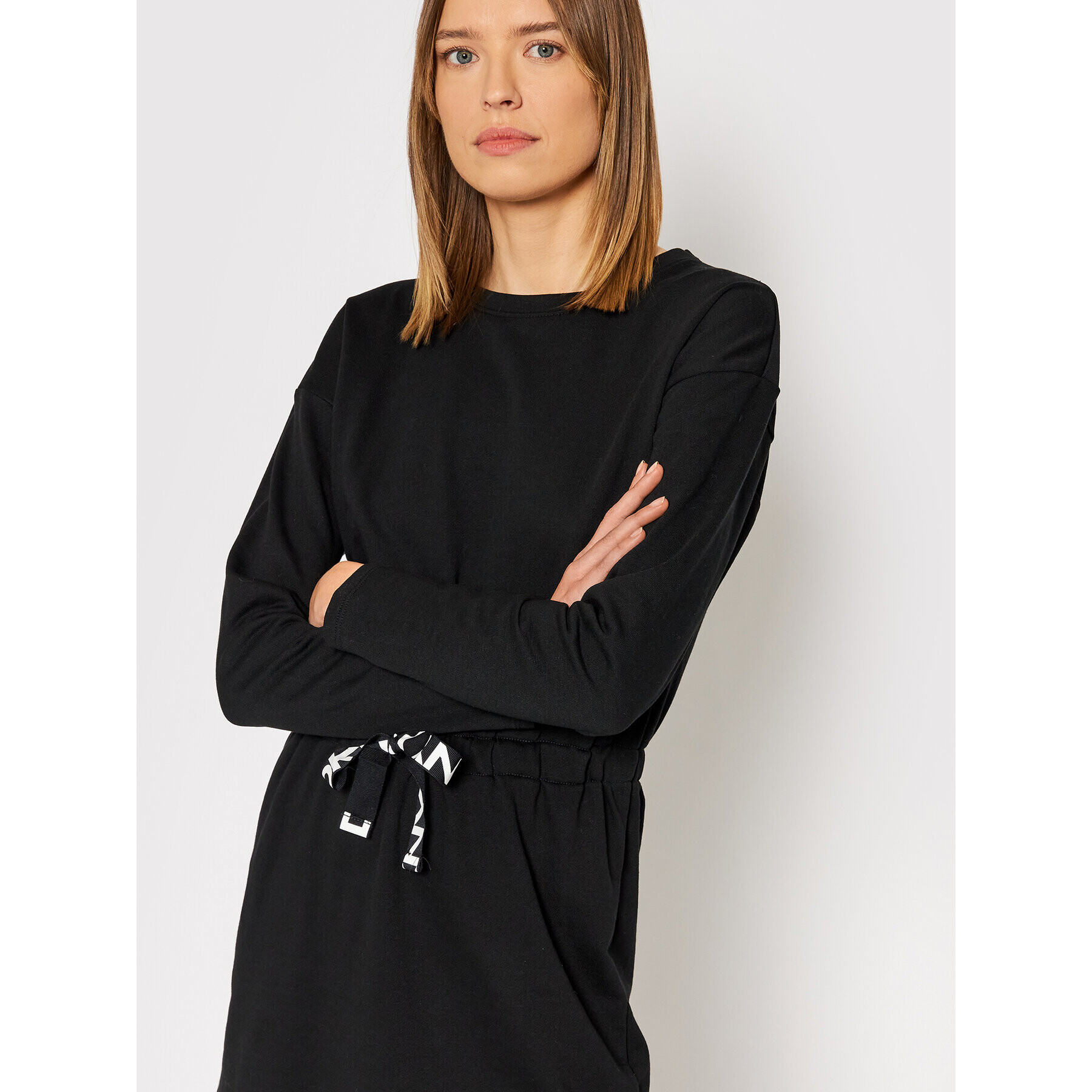 DKNY Плетена рокля DD1GN066 Черен Regular Fit - Pepit.bg