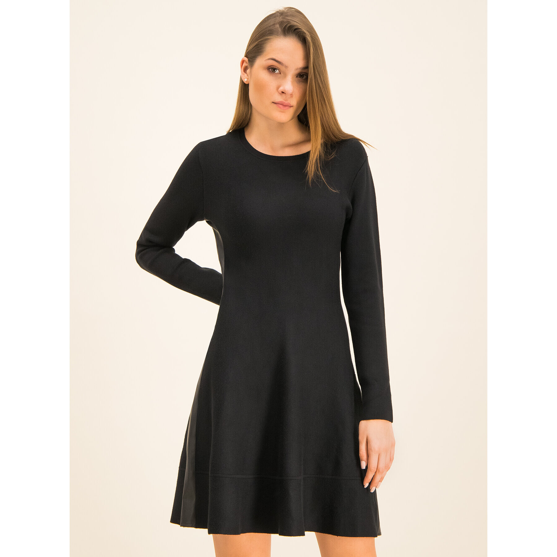 DKNY Плетена рокля P9HO8256 Черен Regular Fit - Pepit.bg