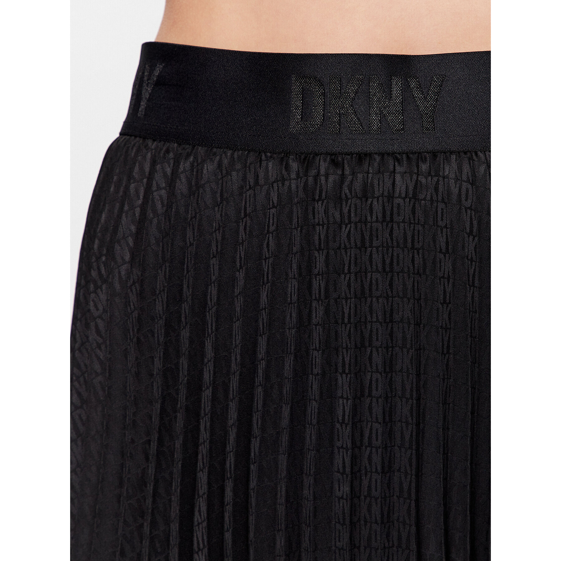 DKNY Плисирана пола P3ANUO53 Черен Regular Fit - Pepit.bg