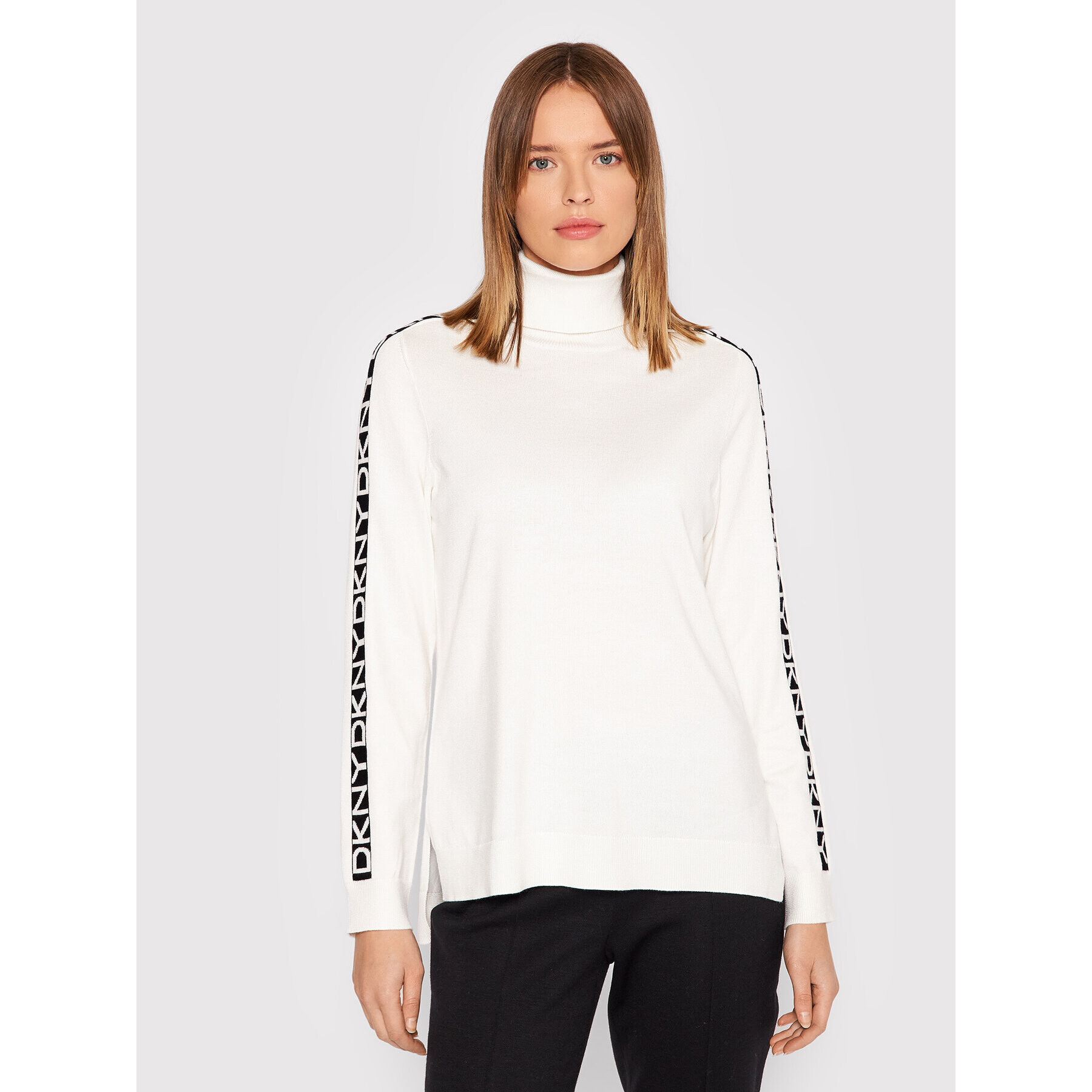 DKNY Поло P1MSA362 Бял Regular Fit - Pepit.bg