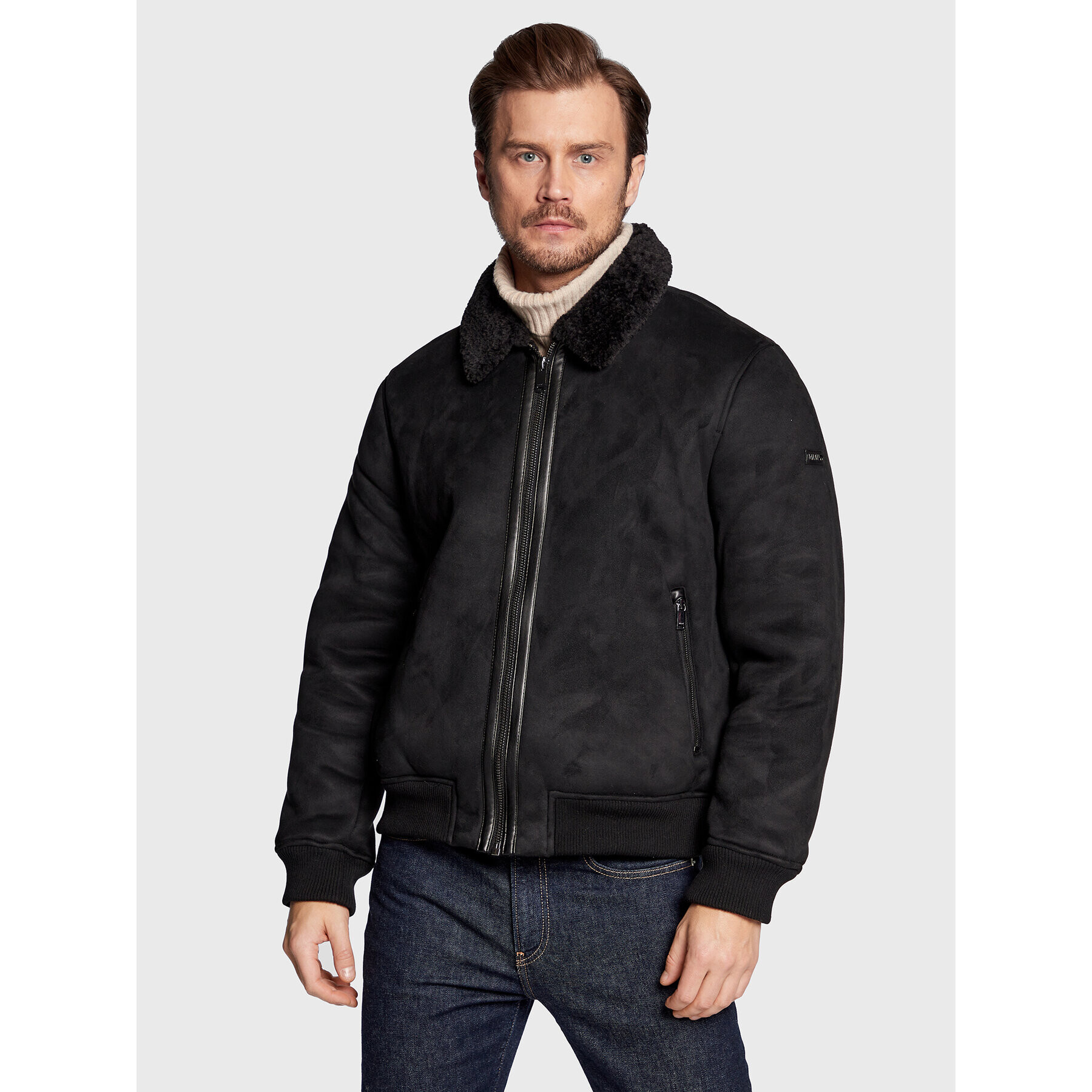 DKNY Преходно яке DX9MS846 Черен Regular Fit - Pepit.bg