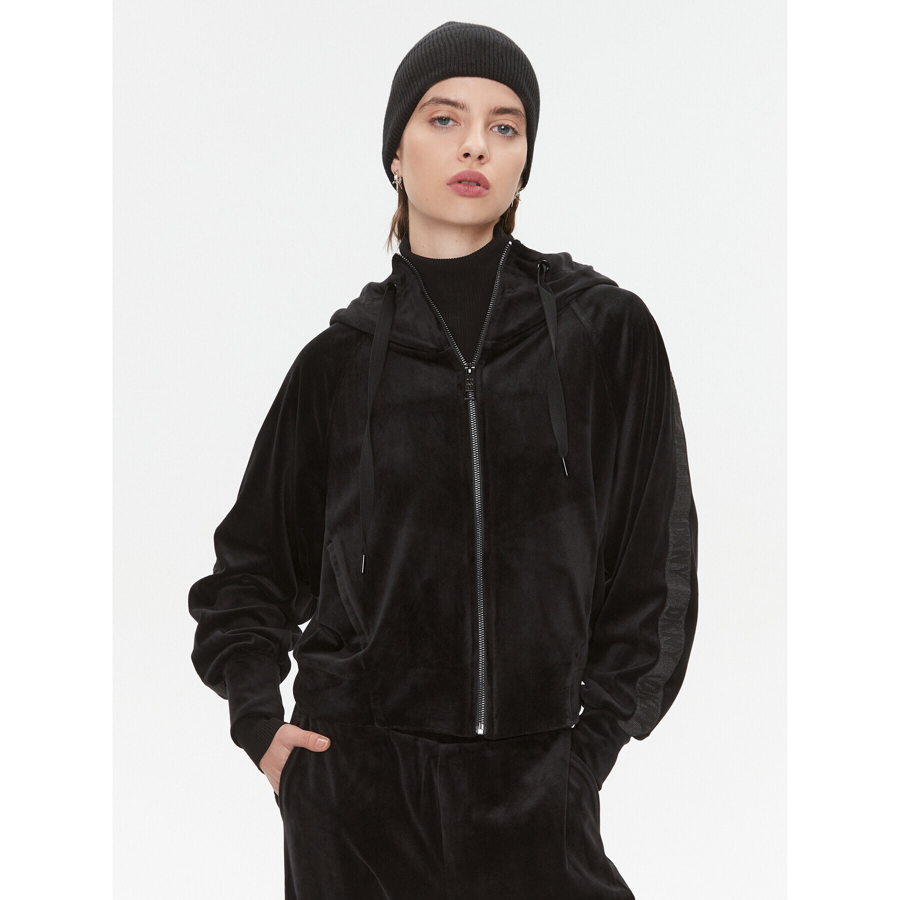 DKNY Преходно яке P3ME6SIX Черен Regular Fit - Pepit.bg