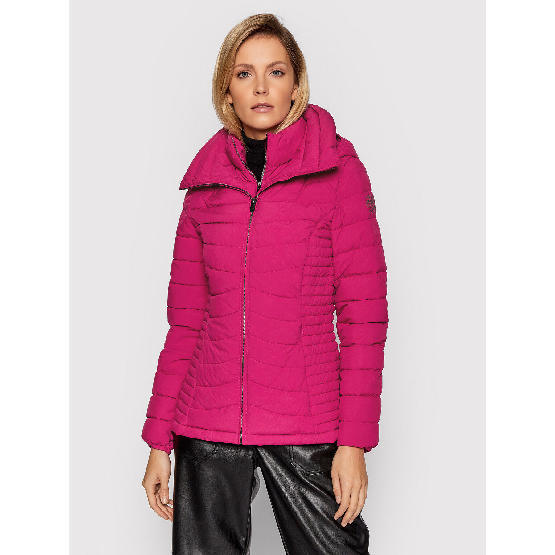 DKNY Пухено яке DL1MP298 Розов Regular Fit - Pepit.bg
