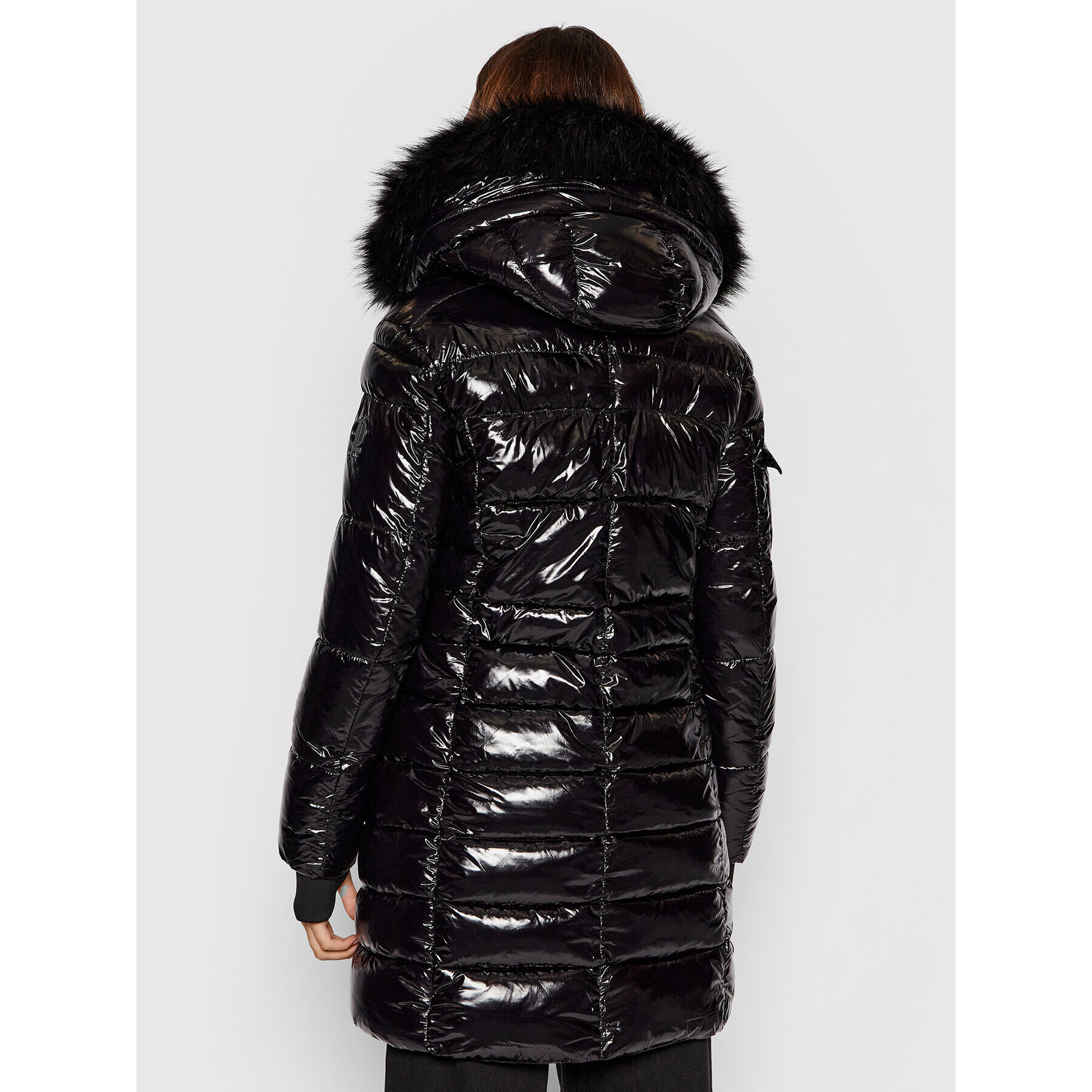 DKNY Пухено яке DL1MPF94 Черен Regular Fit - Pepit.bg