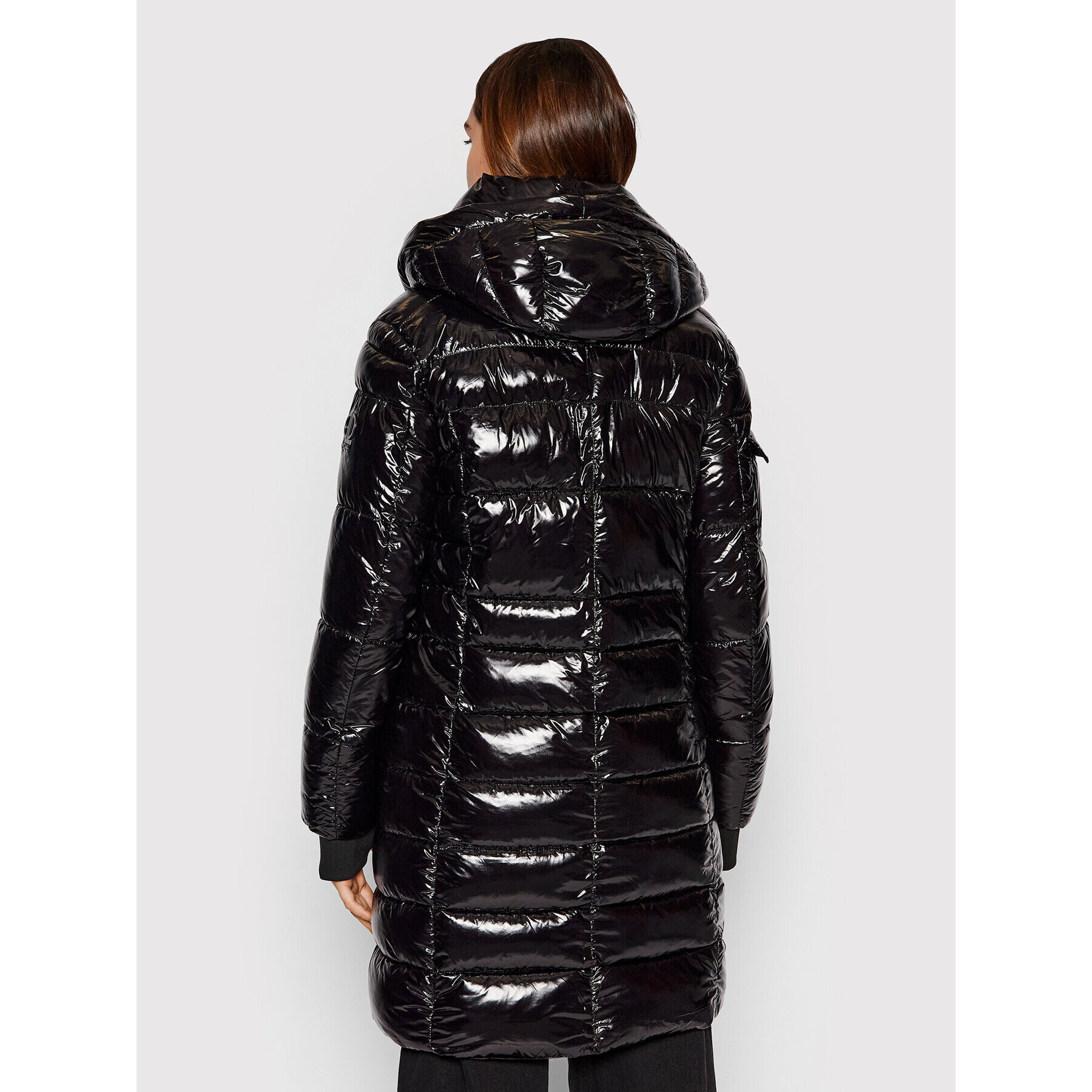 DKNY Пухено яке DL1MPF94 Черен Regular Fit - Pepit.bg