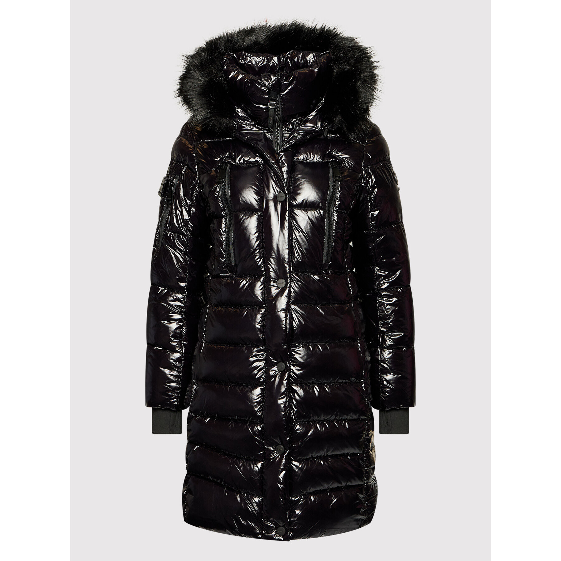 DKNY Пухено яке DL1MPF94 Черен Regular Fit - Pepit.bg