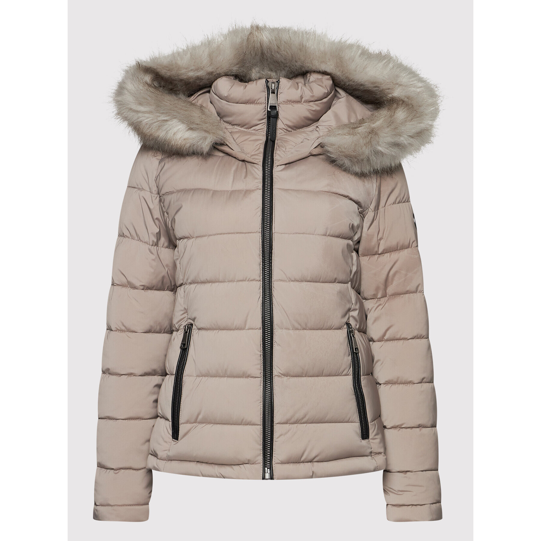 DKNY Пухено яке DL1MPG50 Бежов Regular Fit - Pepit.bg