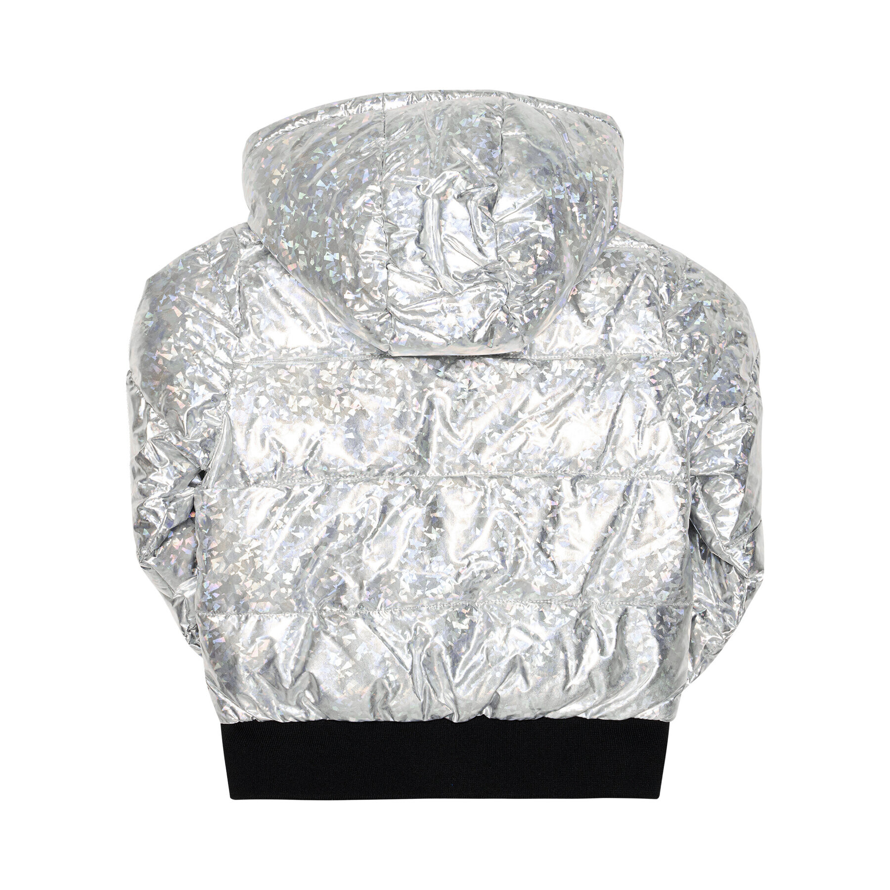 DKNY Пухено яке D36626 S Сребрист Regular Fit - Pepit.bg