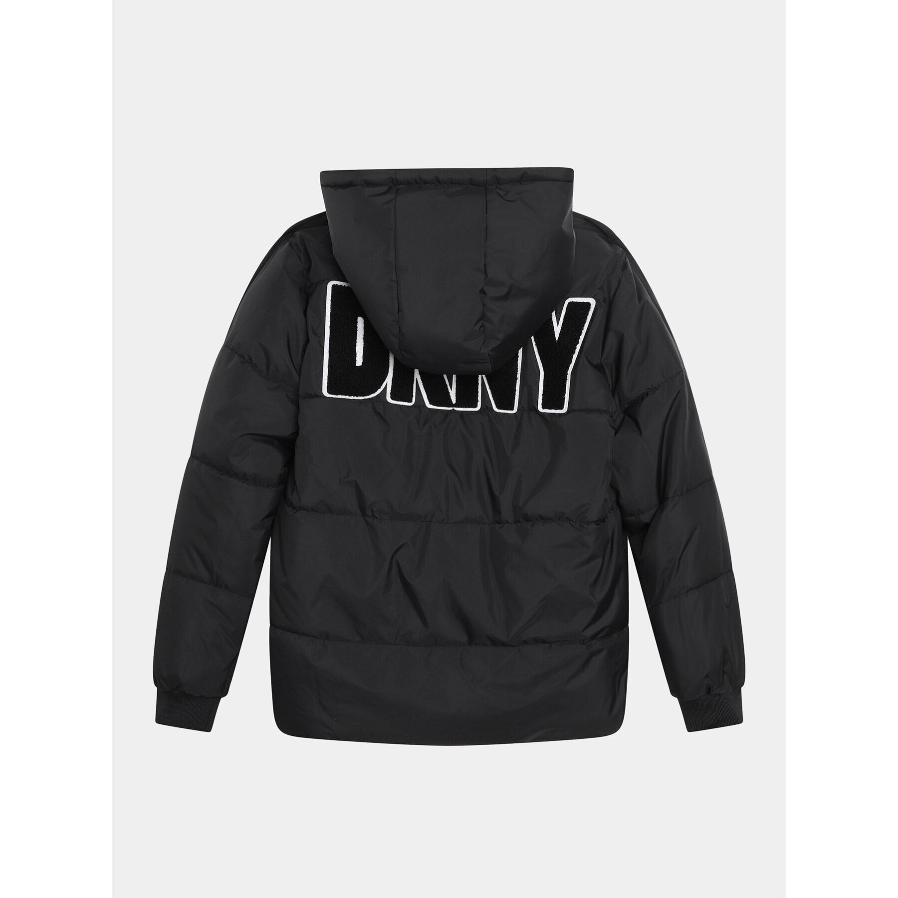 DKNY Пухено яке D36684 D Сребрист Regular Fit - Pepit.bg