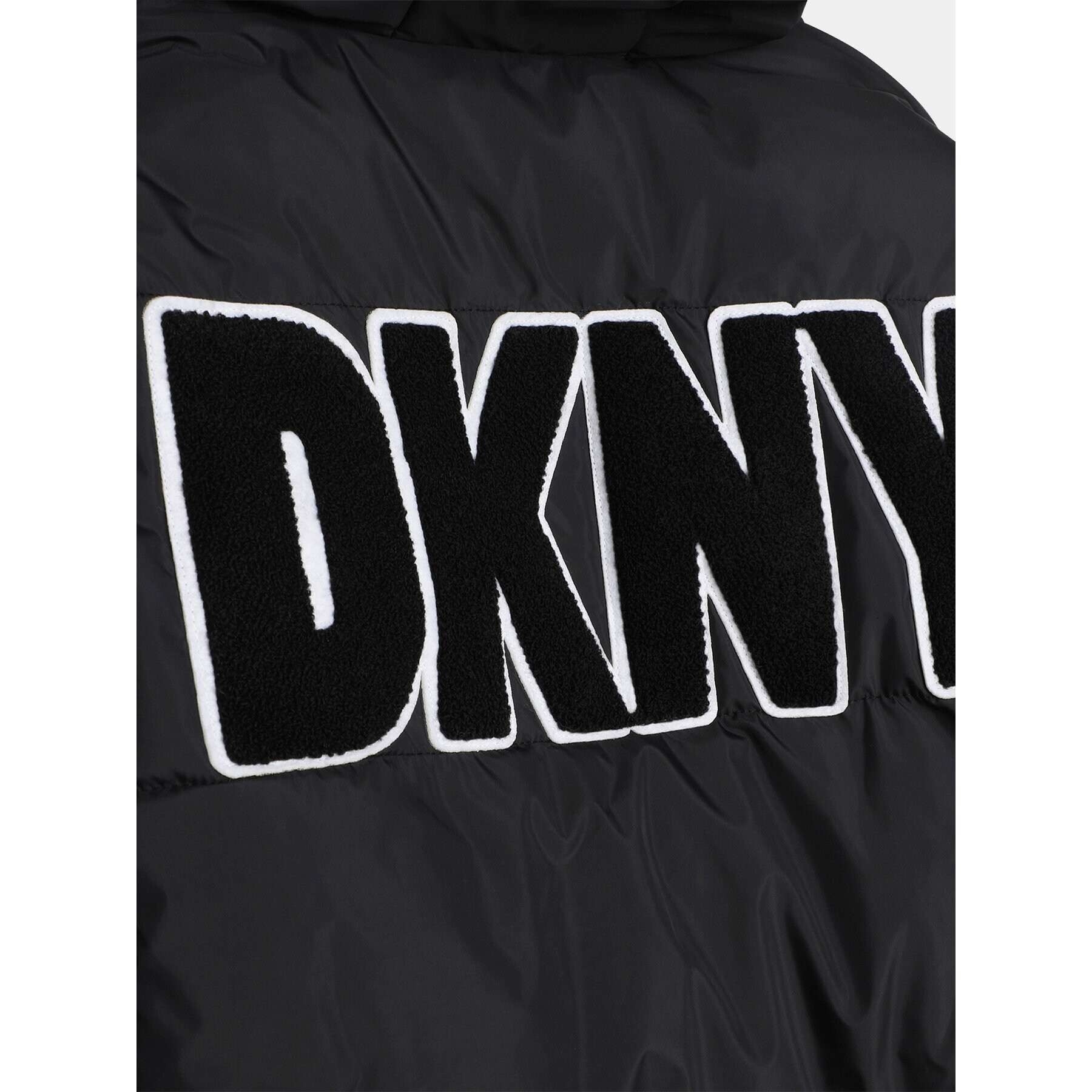 DKNY Пухено яке D36684 D Сребрист Regular Fit - Pepit.bg