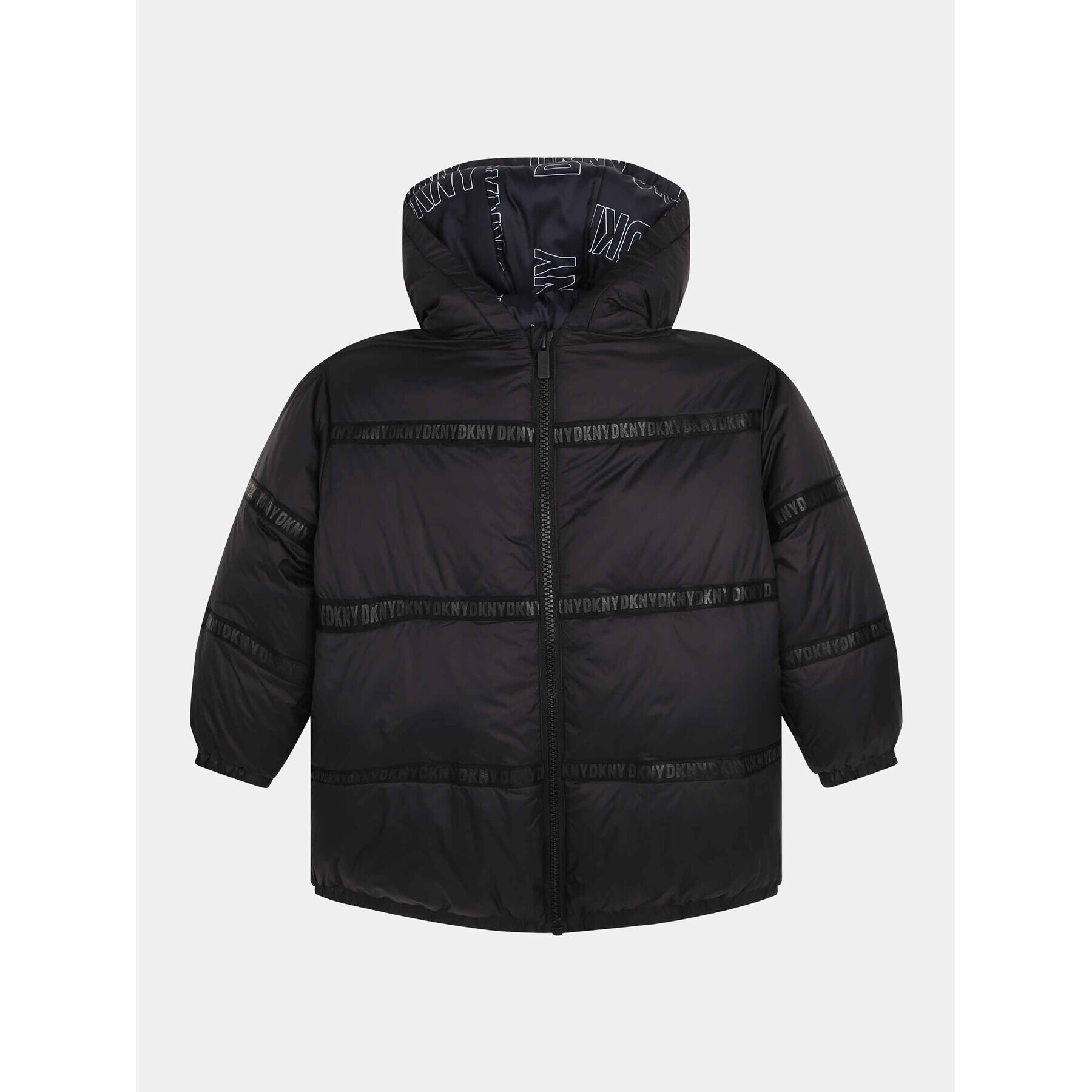 DKNY Пухено яке D36687 D Черен Regular Fit - Pepit.bg