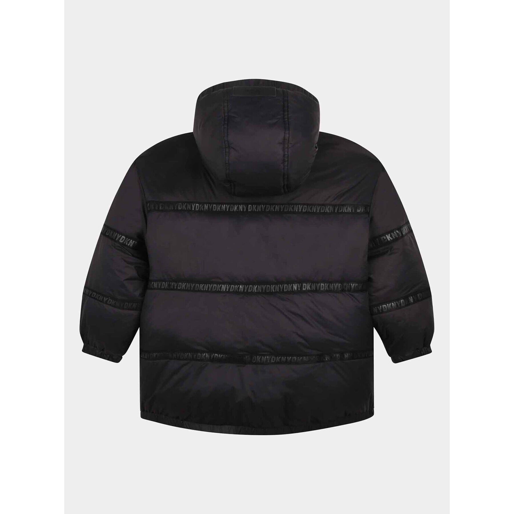 DKNY Пухено яке D36687 S Черен Regular Fit - Pepit.bg