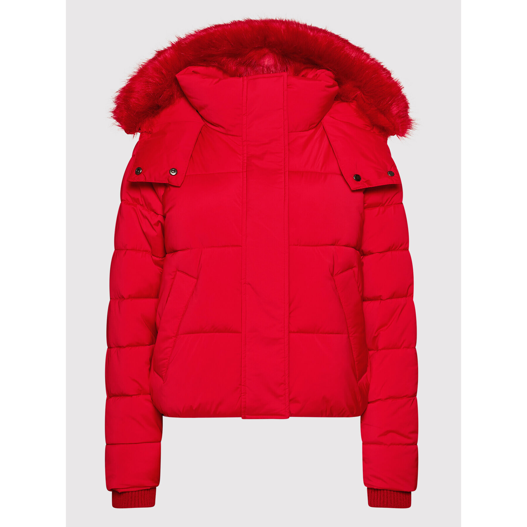 DKNY Пухено яке DL1MGF95 Червен Regular Fit - Pepit.bg