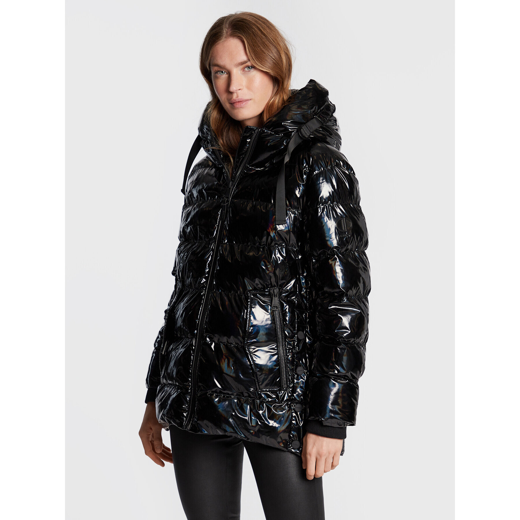 DKNY Пухено яке DL1MPF63 Черен Regular Fit - Pepit.bg
