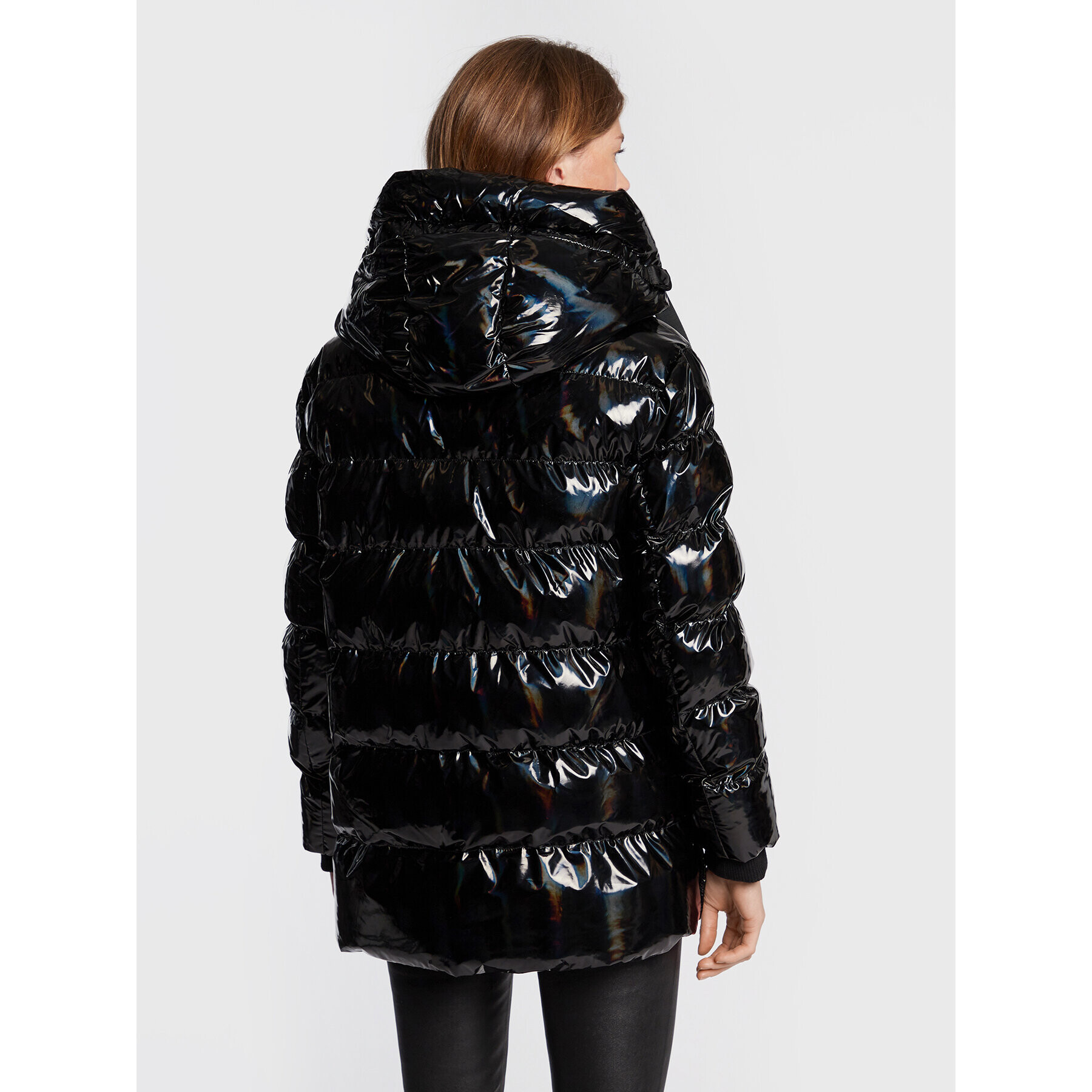 DKNY Пухено яке DL1MPF63 Черен Regular Fit - Pepit.bg