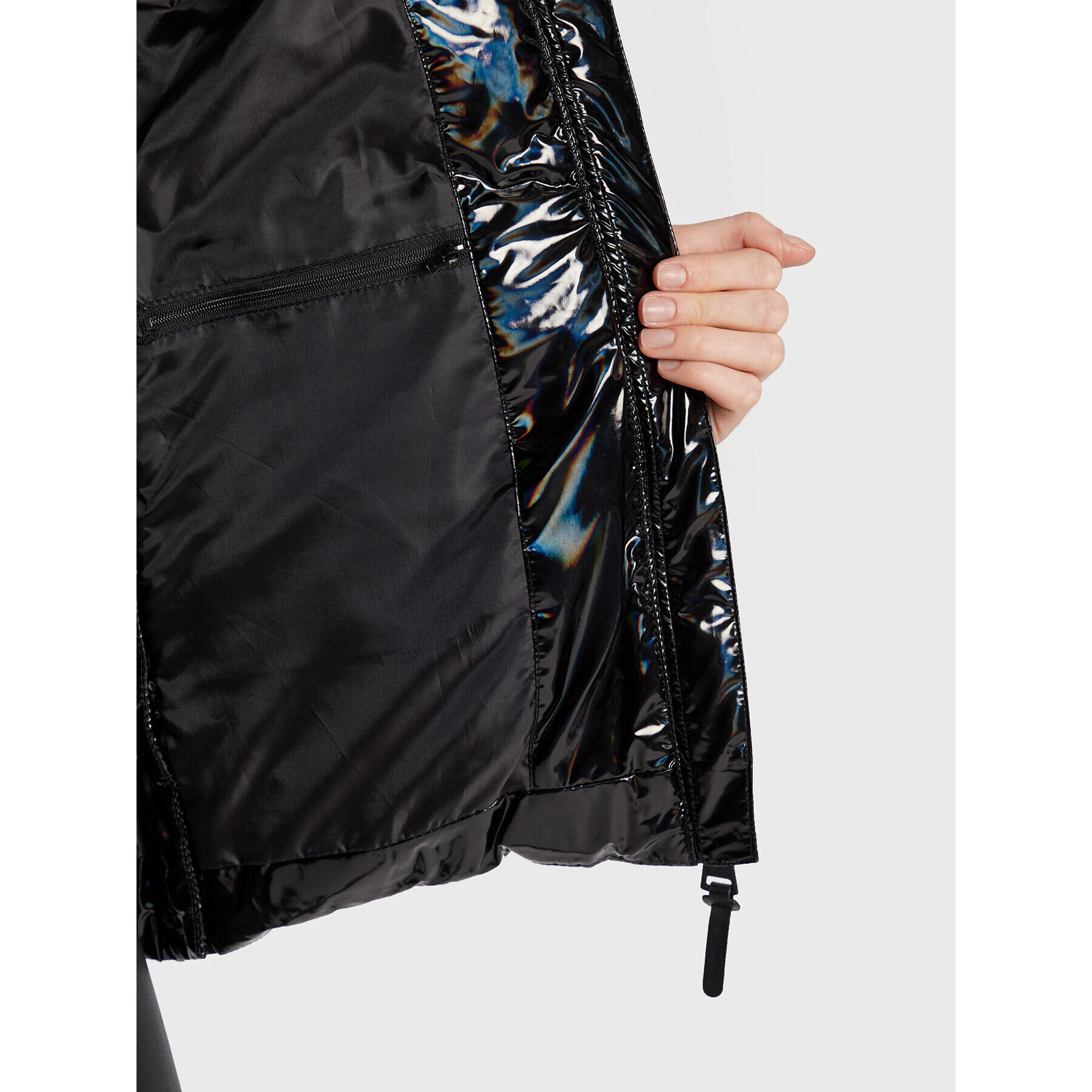 DKNY Пухено яке DL1MPF63 Черен Regular Fit - Pepit.bg