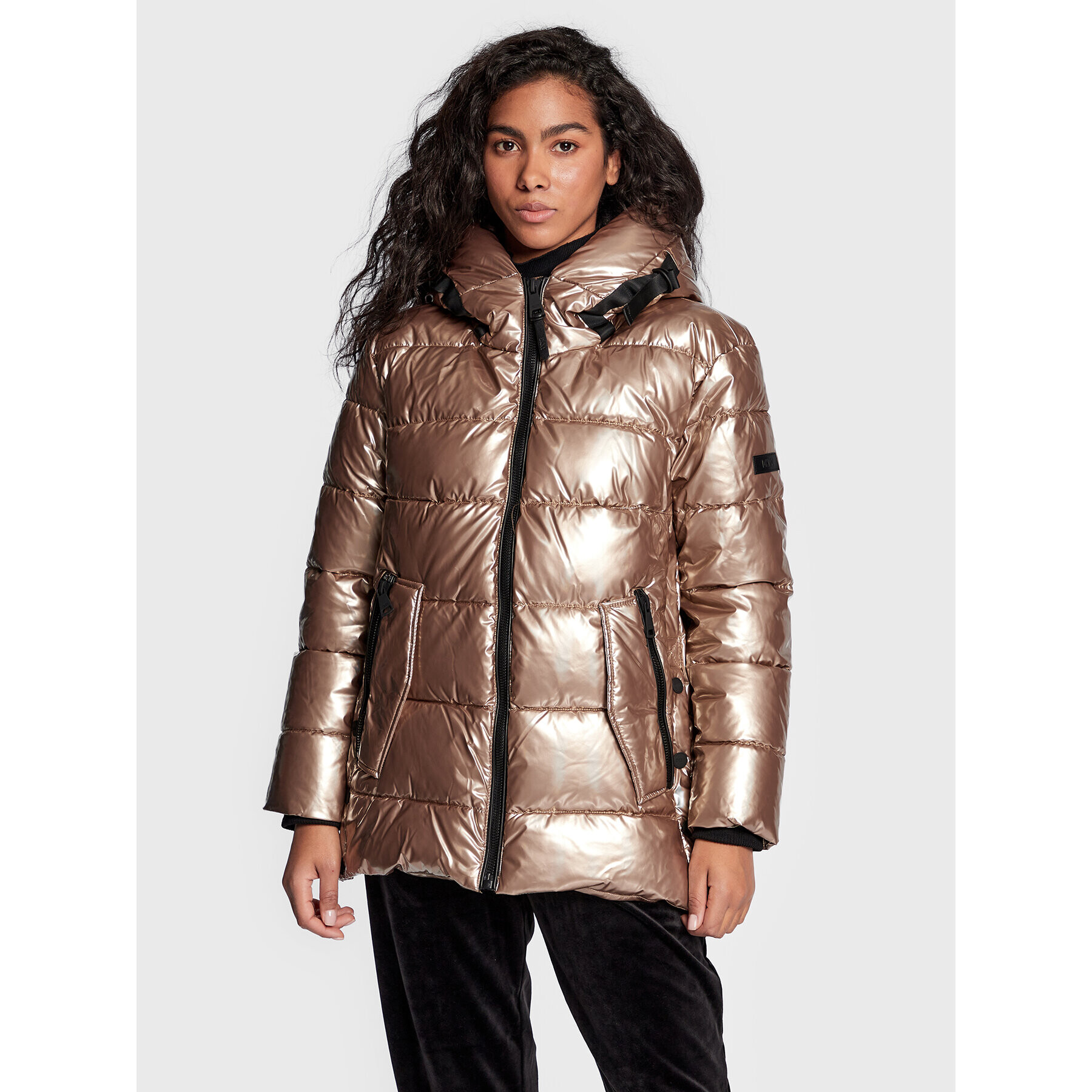 DKNY Пухено яке DL2MPF63 Златист Regular Fit - Pepit.bg