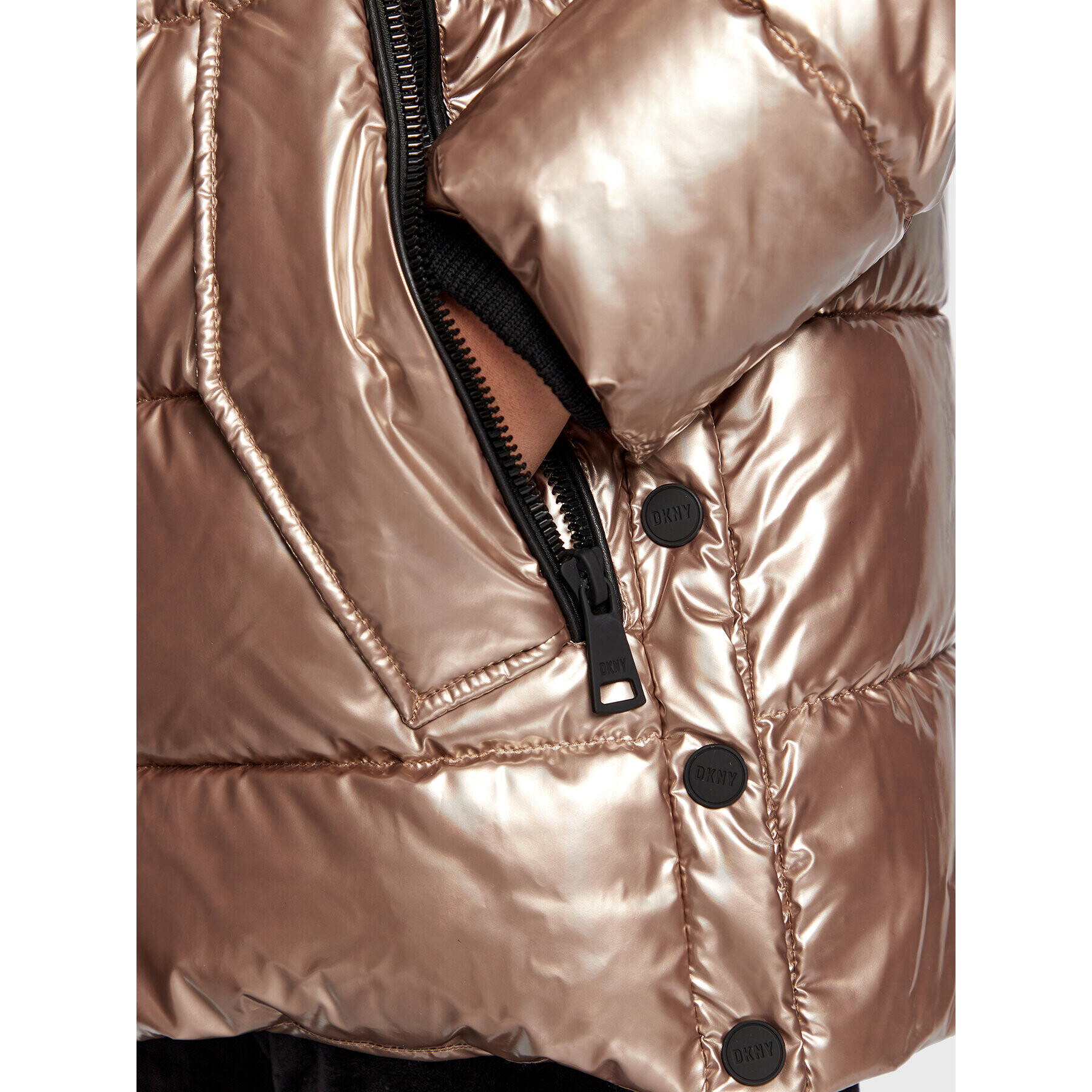 DKNY Пухено яке DL2MPF63 Златист Regular Fit - Pepit.bg