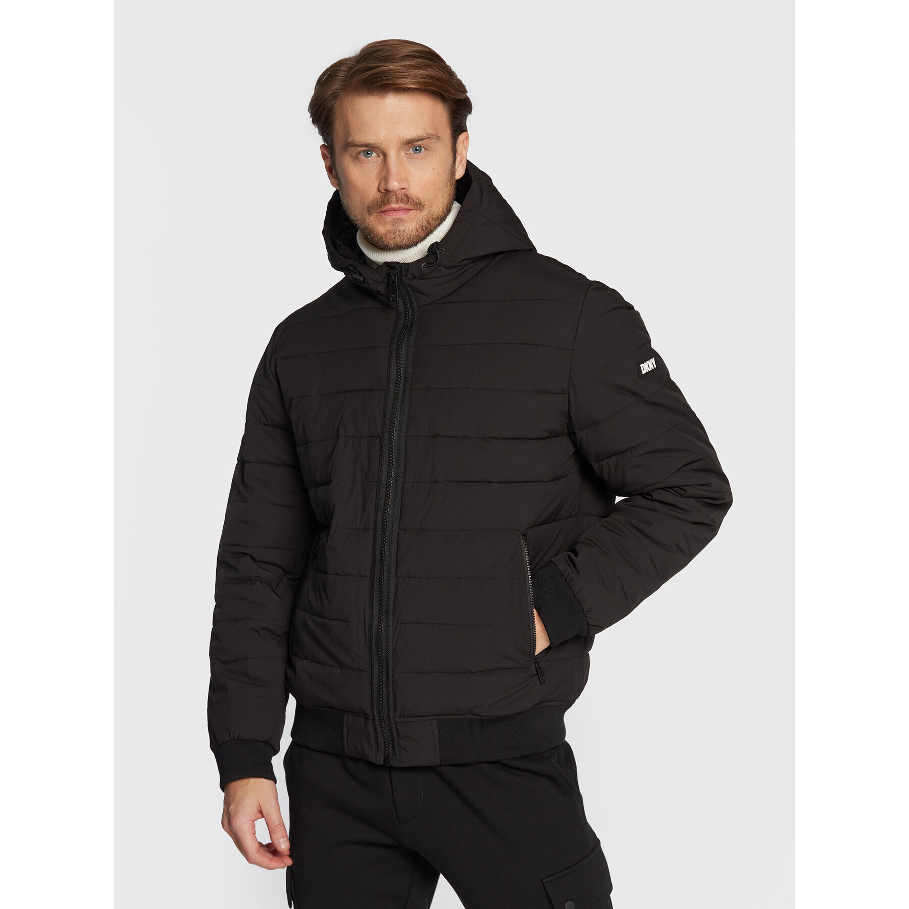 DKNY Пухено яке DX9MP651 Черен Regular Fit - Pepit.bg
