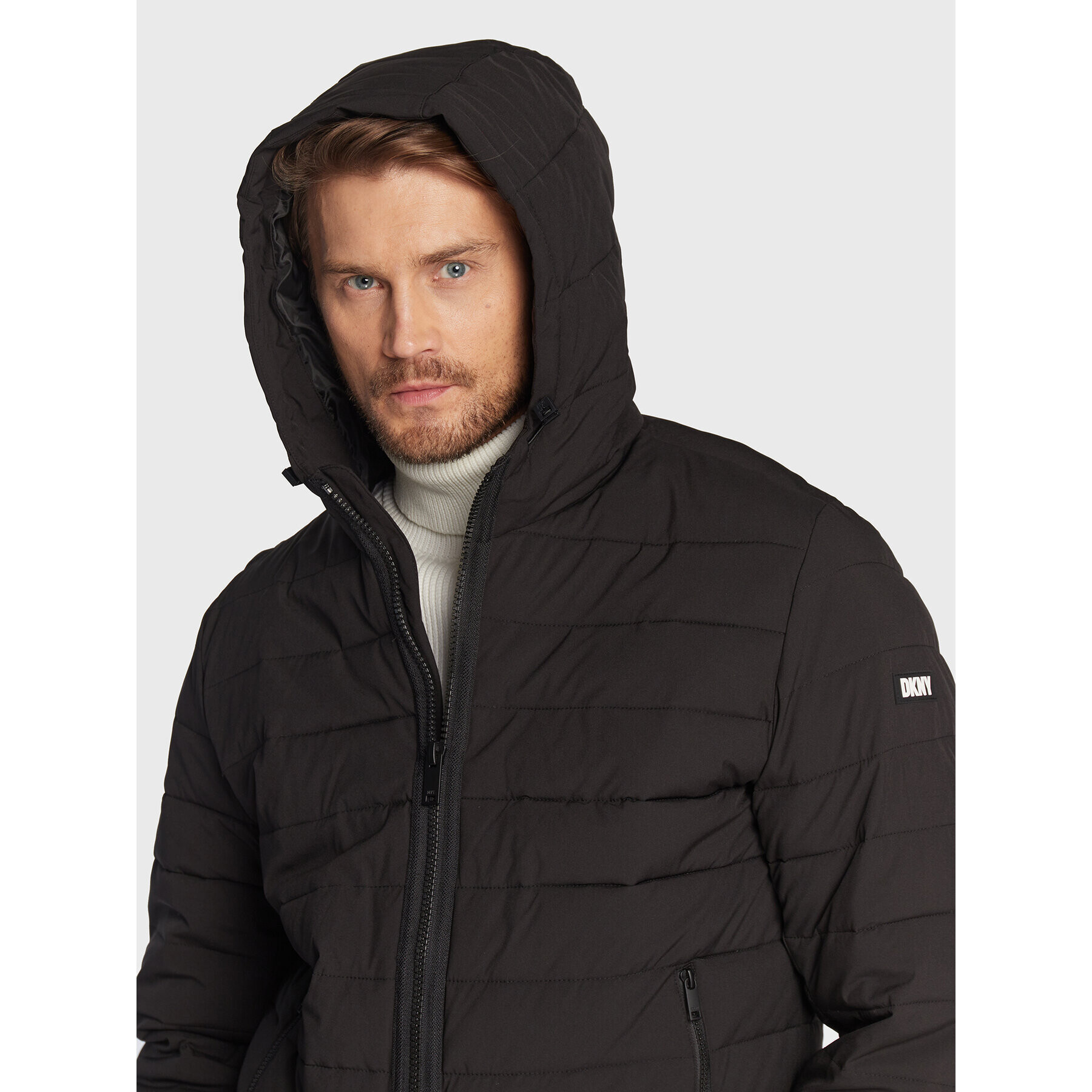DKNY Пухено яке DX9MP651 Черен Regular Fit - Pepit.bg