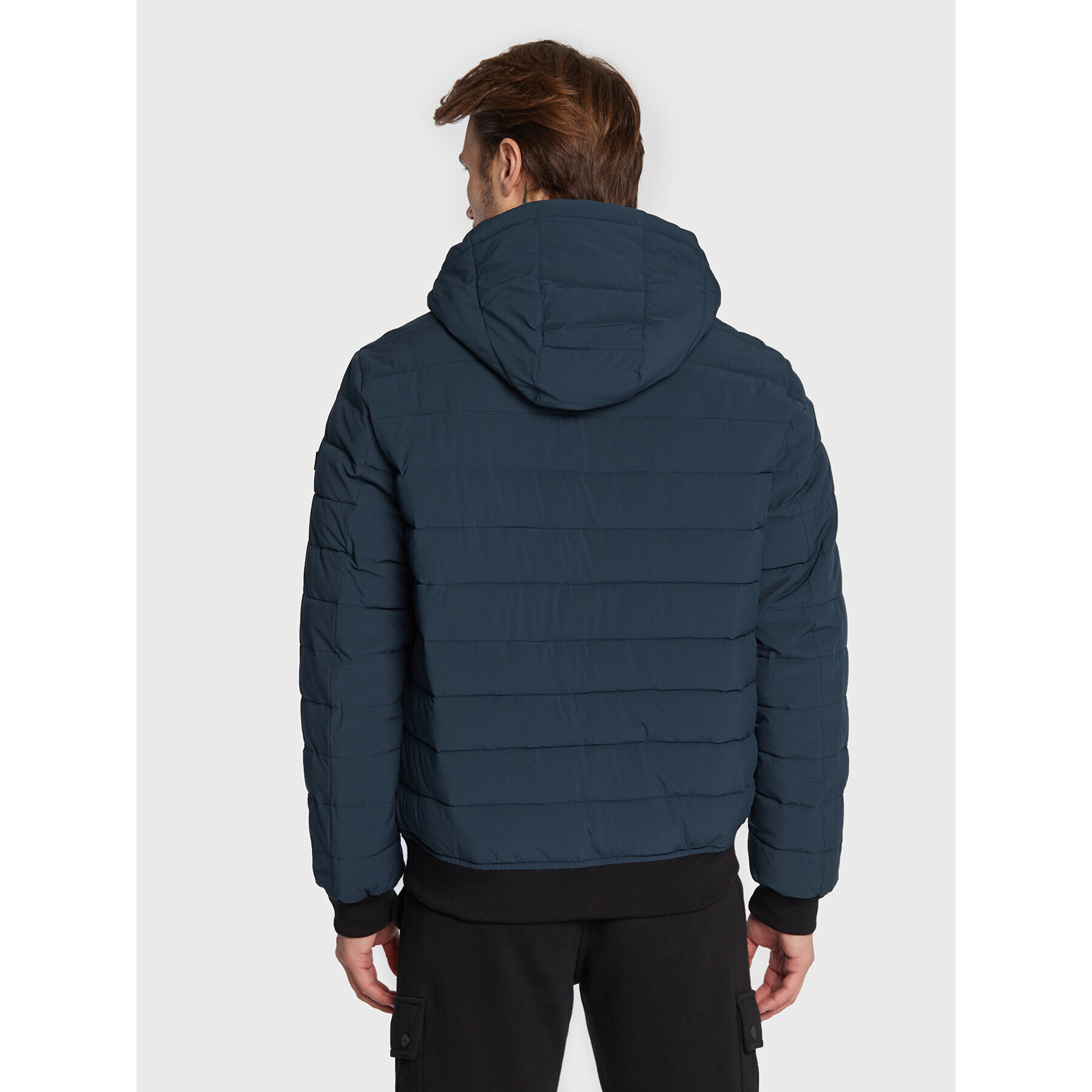 DKNY Пухено яке DX9MP651 Тъмносин Regular Fit - Pepit.bg