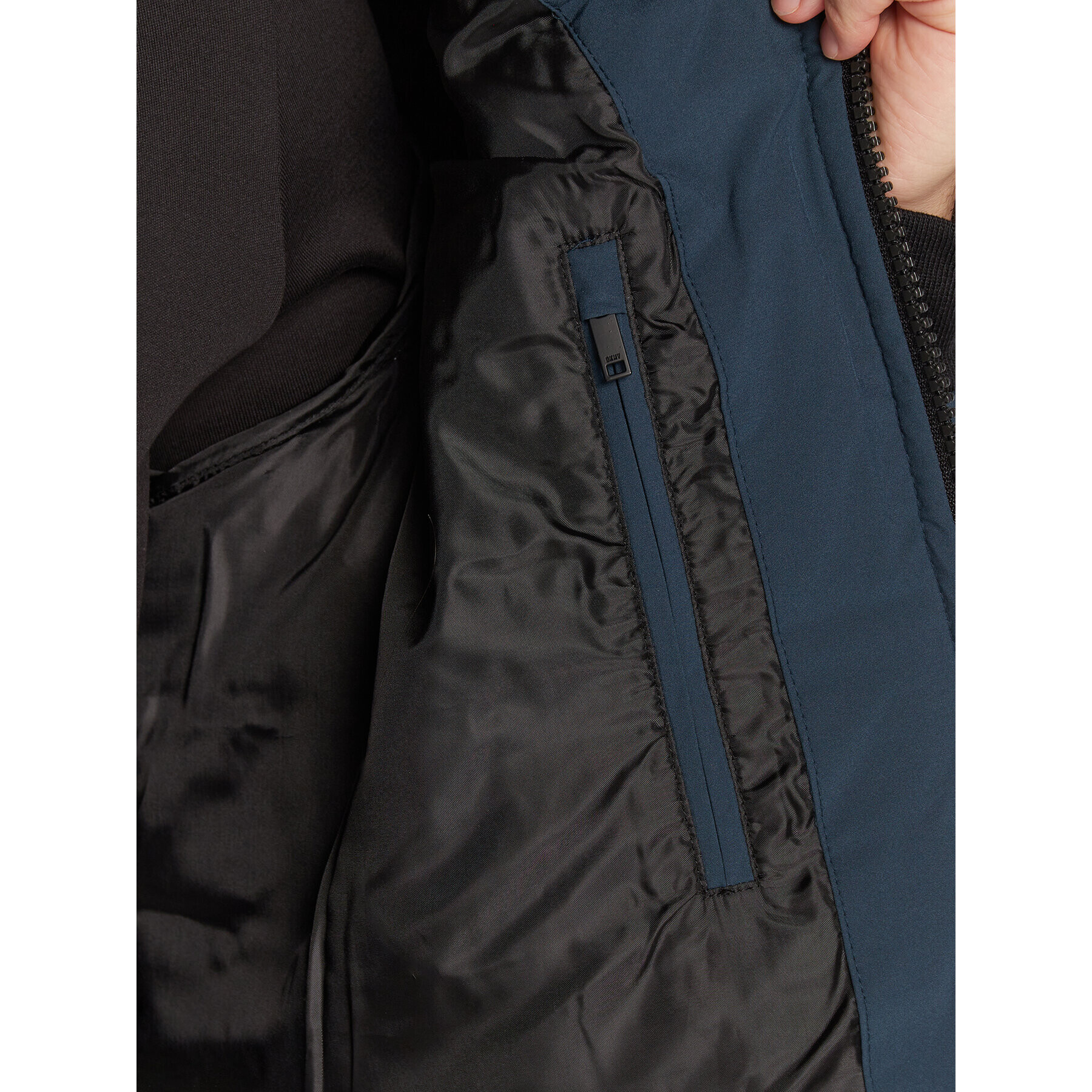 DKNY Пухено яке DX9MP651 Тъмносин Regular Fit - Pepit.bg