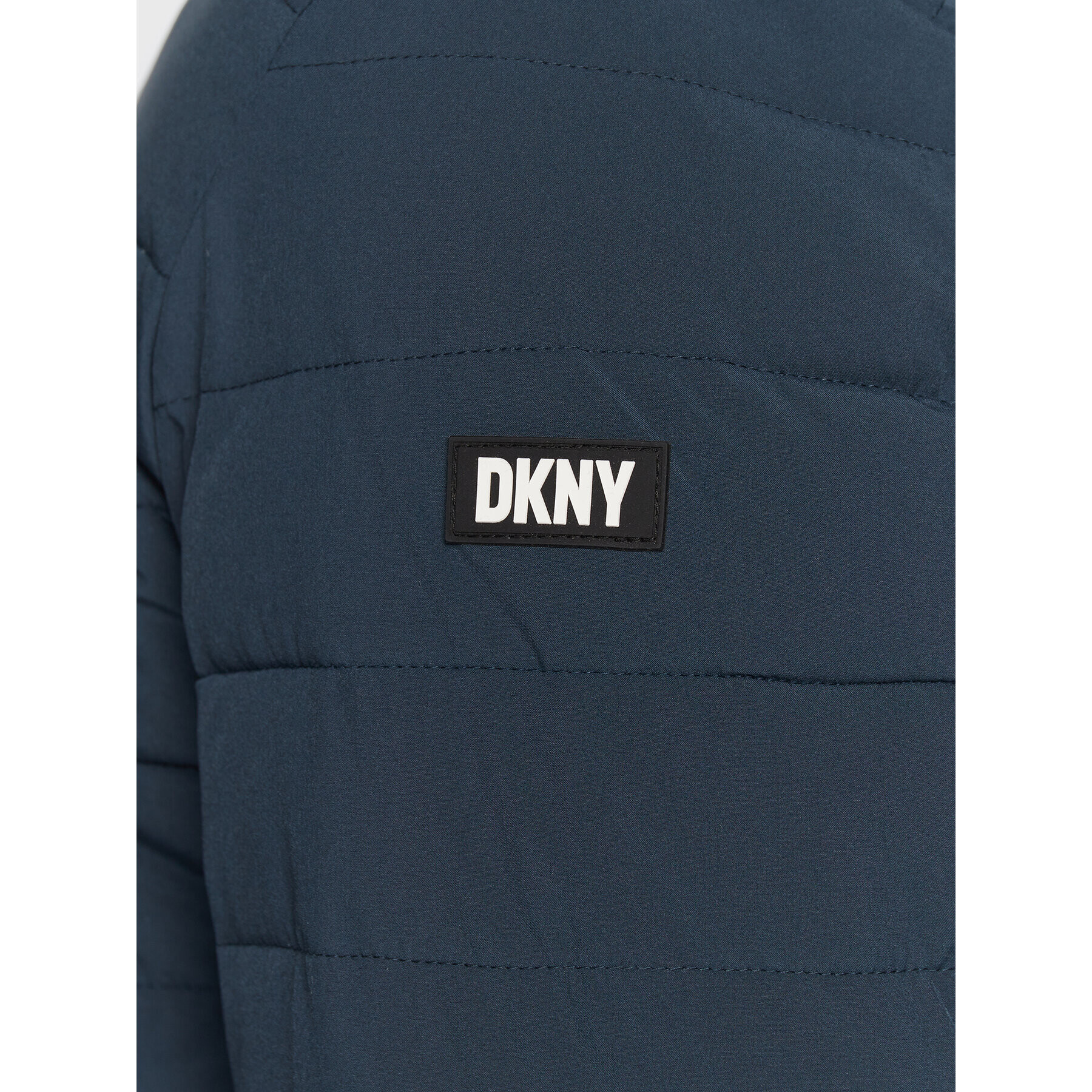 DKNY Пухено яке DX9MP651 Тъмносин Regular Fit - Pepit.bg