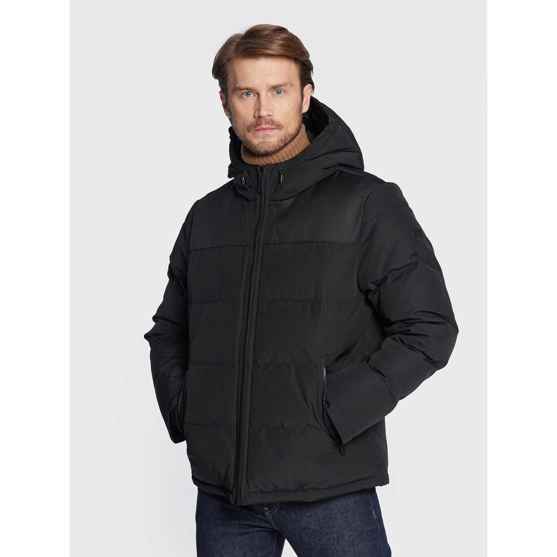 DKNY Пухено яке DX9MP802 Черен Regular Fit - Pepit.bg