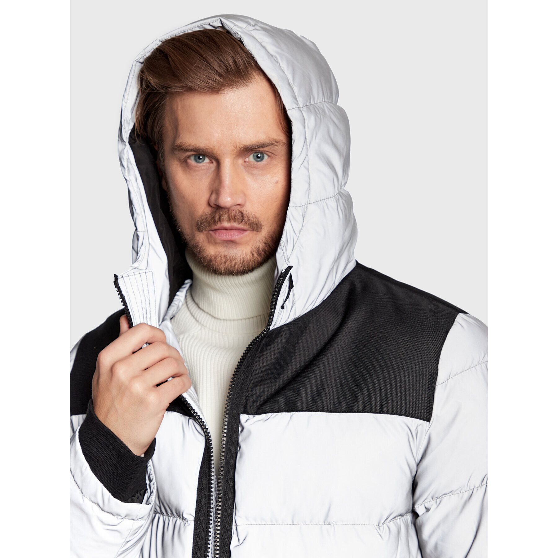 DKNY Пухено яке DX9MP802 Сив Regular Fit - Pepit.bg