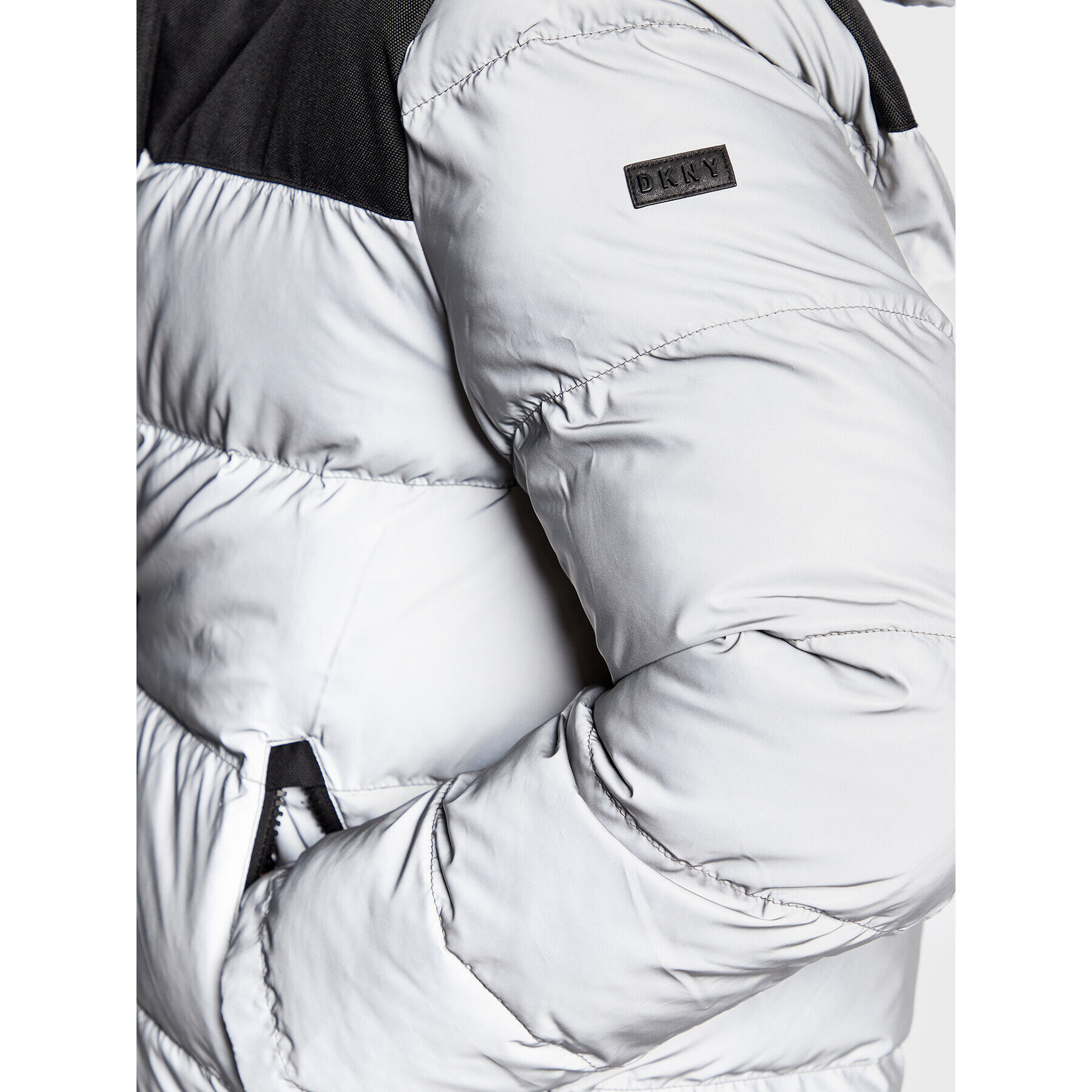 DKNY Пухено яке DX9MP802 Сив Regular Fit - Pepit.bg