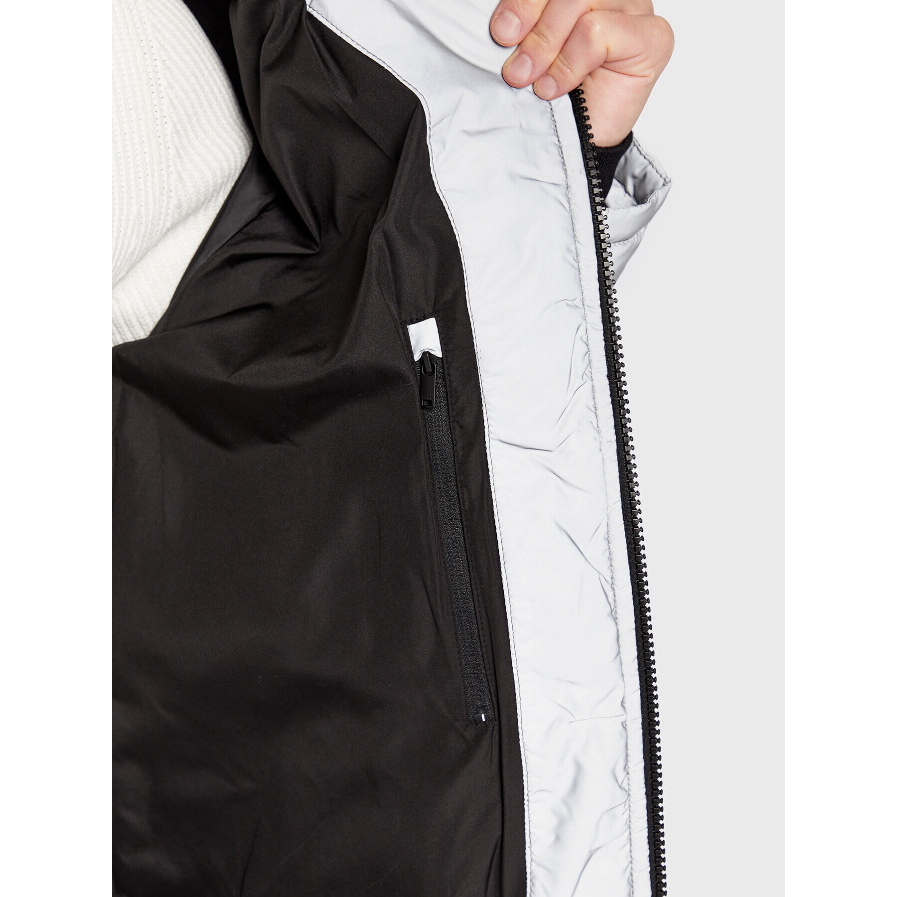 DKNY Пухено яке DX9MP802 Сив Regular Fit - Pepit.bg