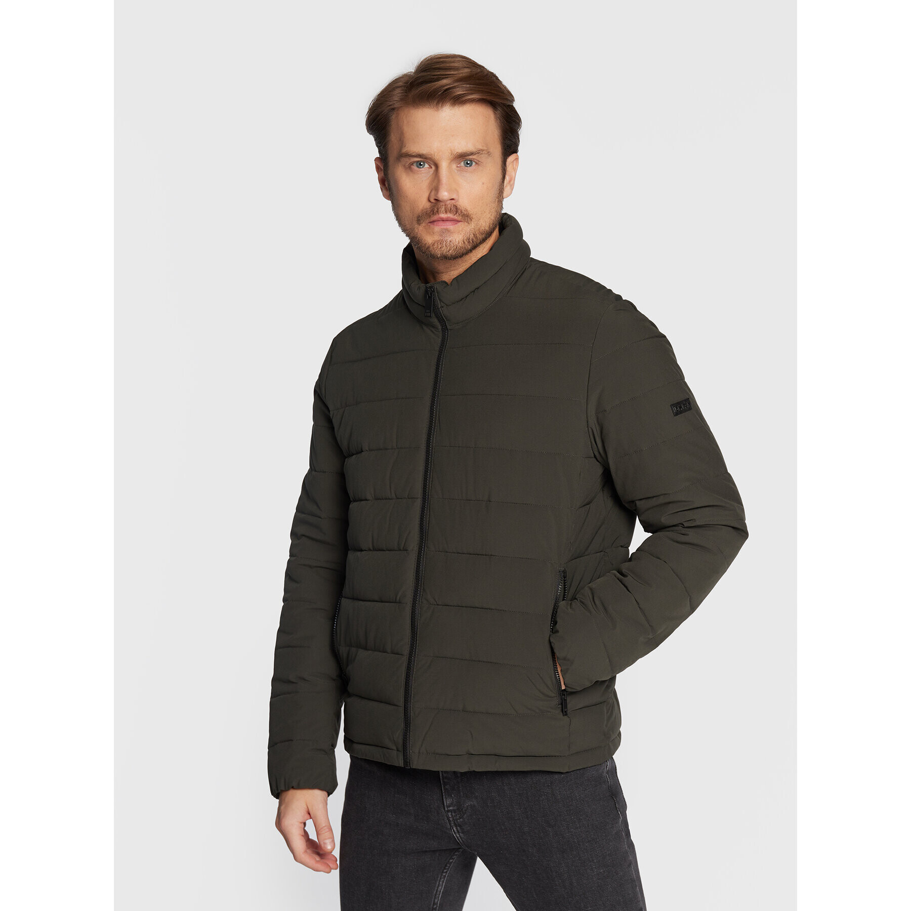 DKNY Пухено яке DX9MP803 Каки Regular Fit - Pepit.bg