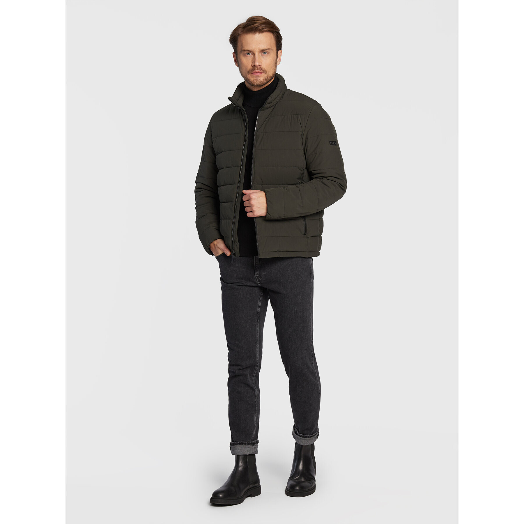 DKNY Пухено яке DX9MP803 Каки Regular Fit - Pepit.bg
