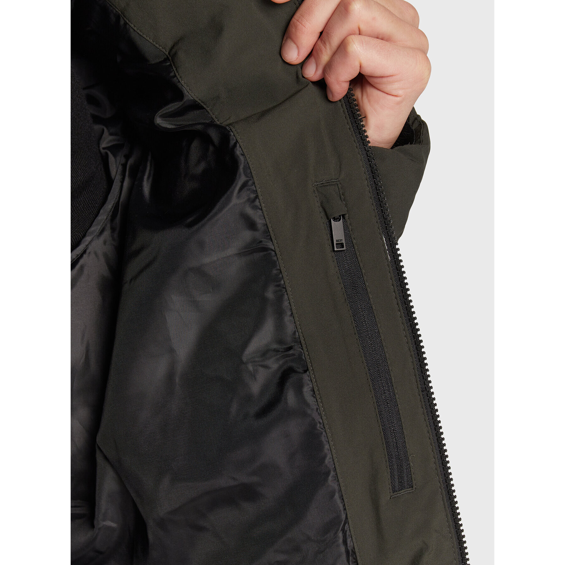 DKNY Пухено яке DX9MP803 Каки Regular Fit - Pepit.bg