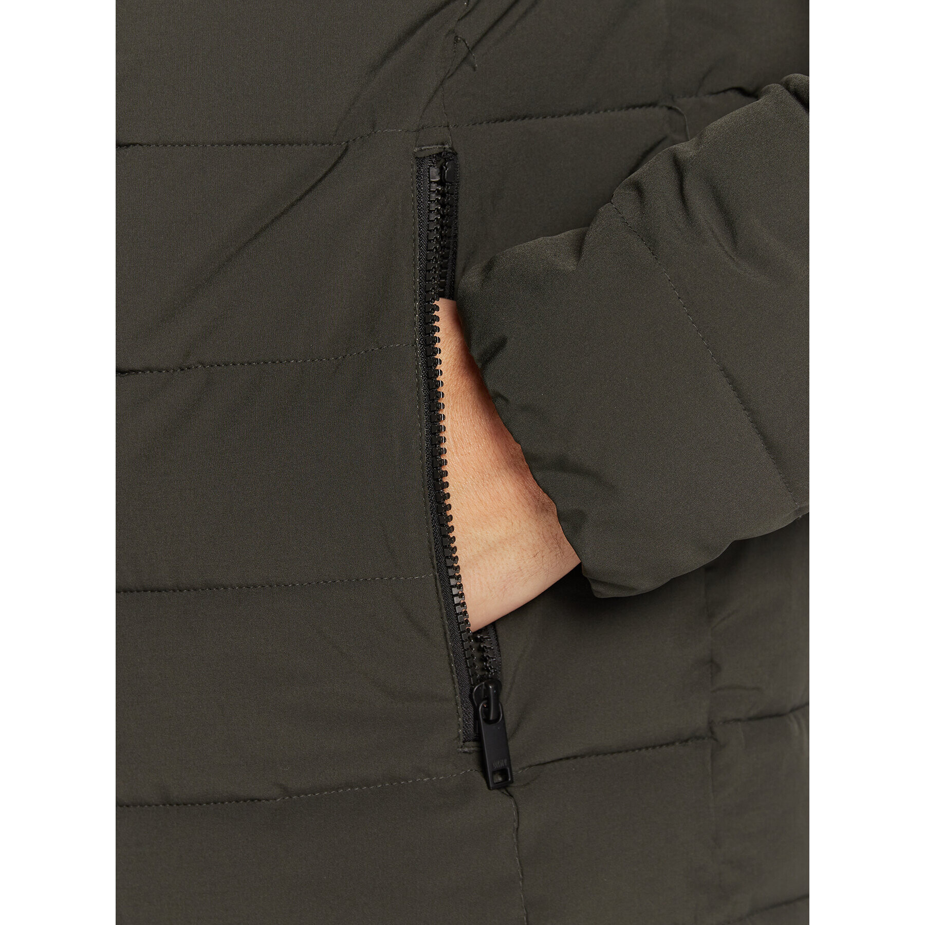 DKNY Пухено яке DX9MP803 Каки Regular Fit - Pepit.bg