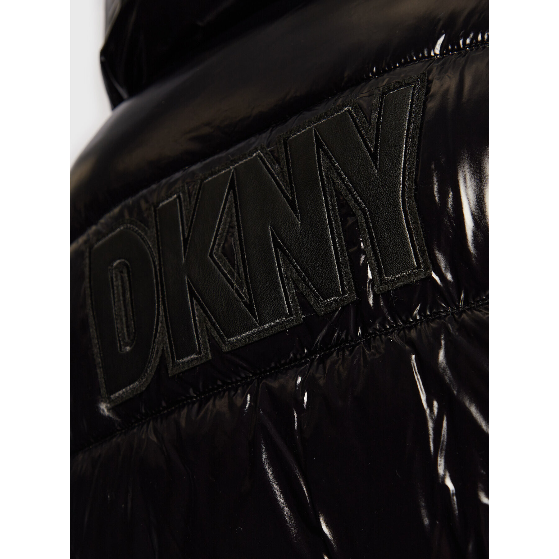 DKNY Пухено яке P2MJ6016 Черен Regular Fit - Pepit.bg