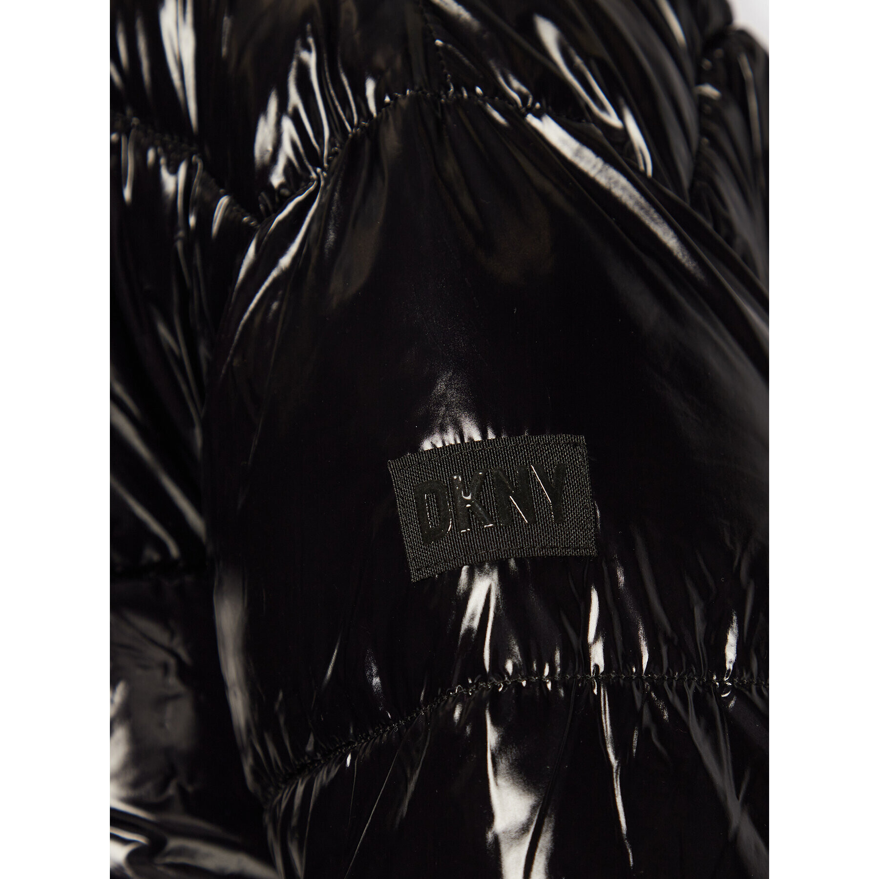 DKNY Пухено яке P2MJ6016 Черен Regular Fit - Pepit.bg